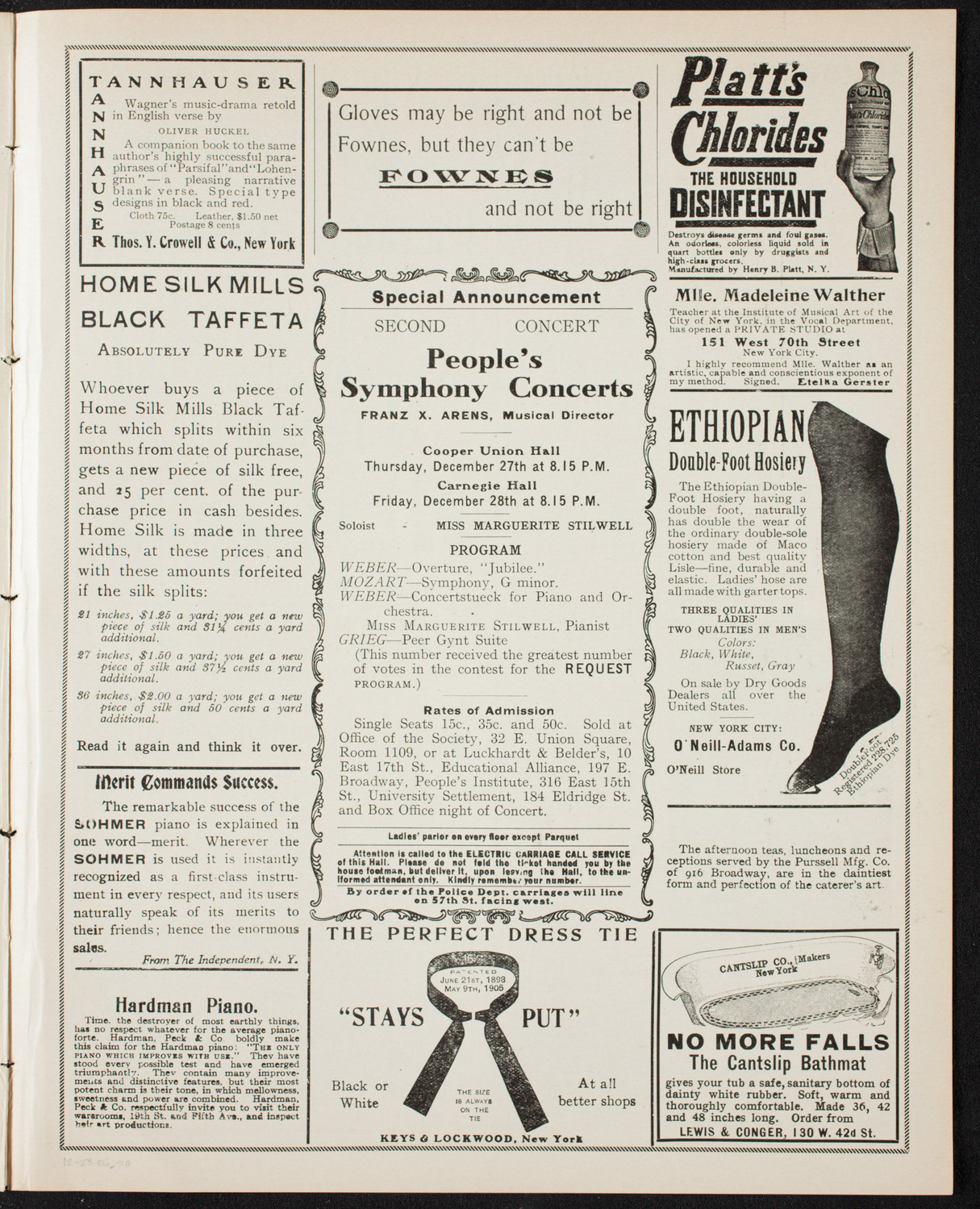 New York Festival Chorus and Orchestra, December 23, 1906, program page 9