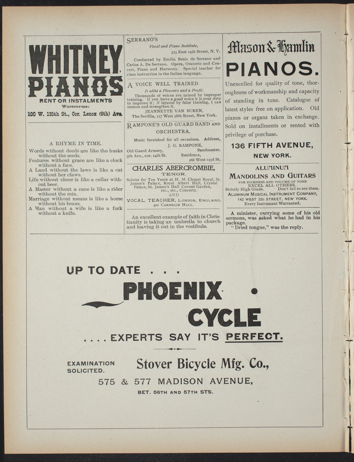 Mt. Holyoke College Glee and Banjo Clubs, March 26, 1897, program page 2