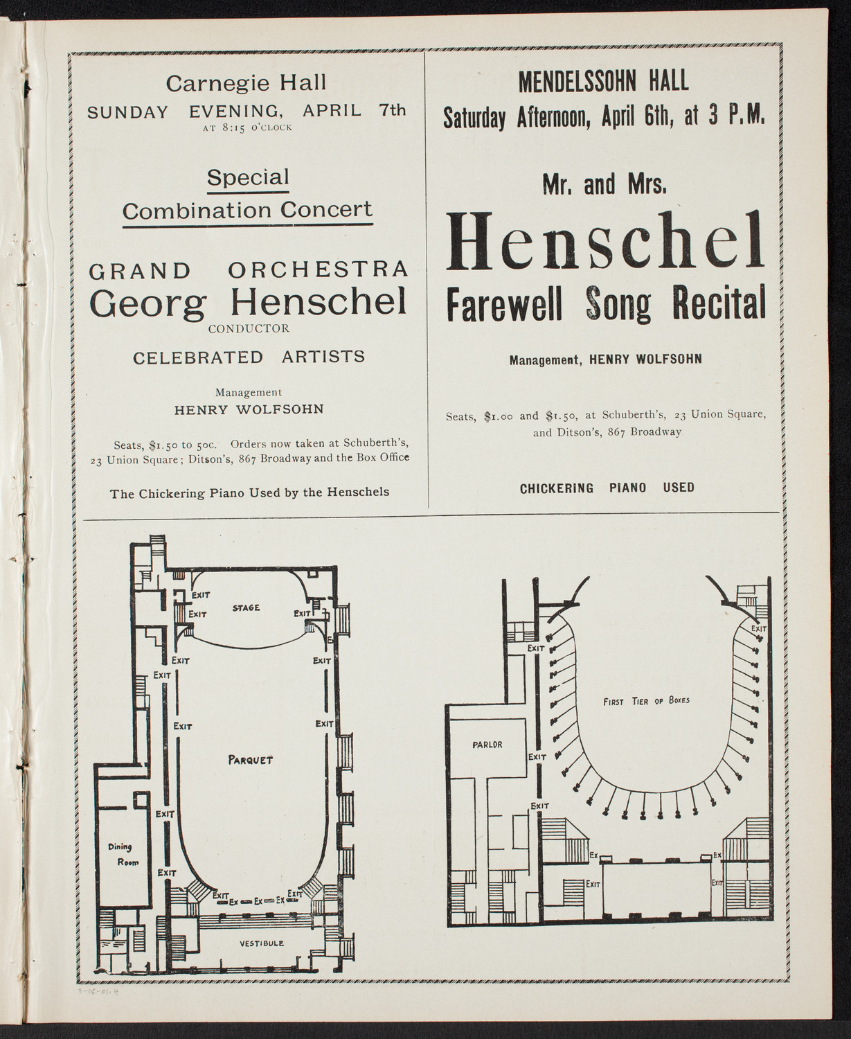 Josef Hofmann, Piano, March 18, 1901, program page 7