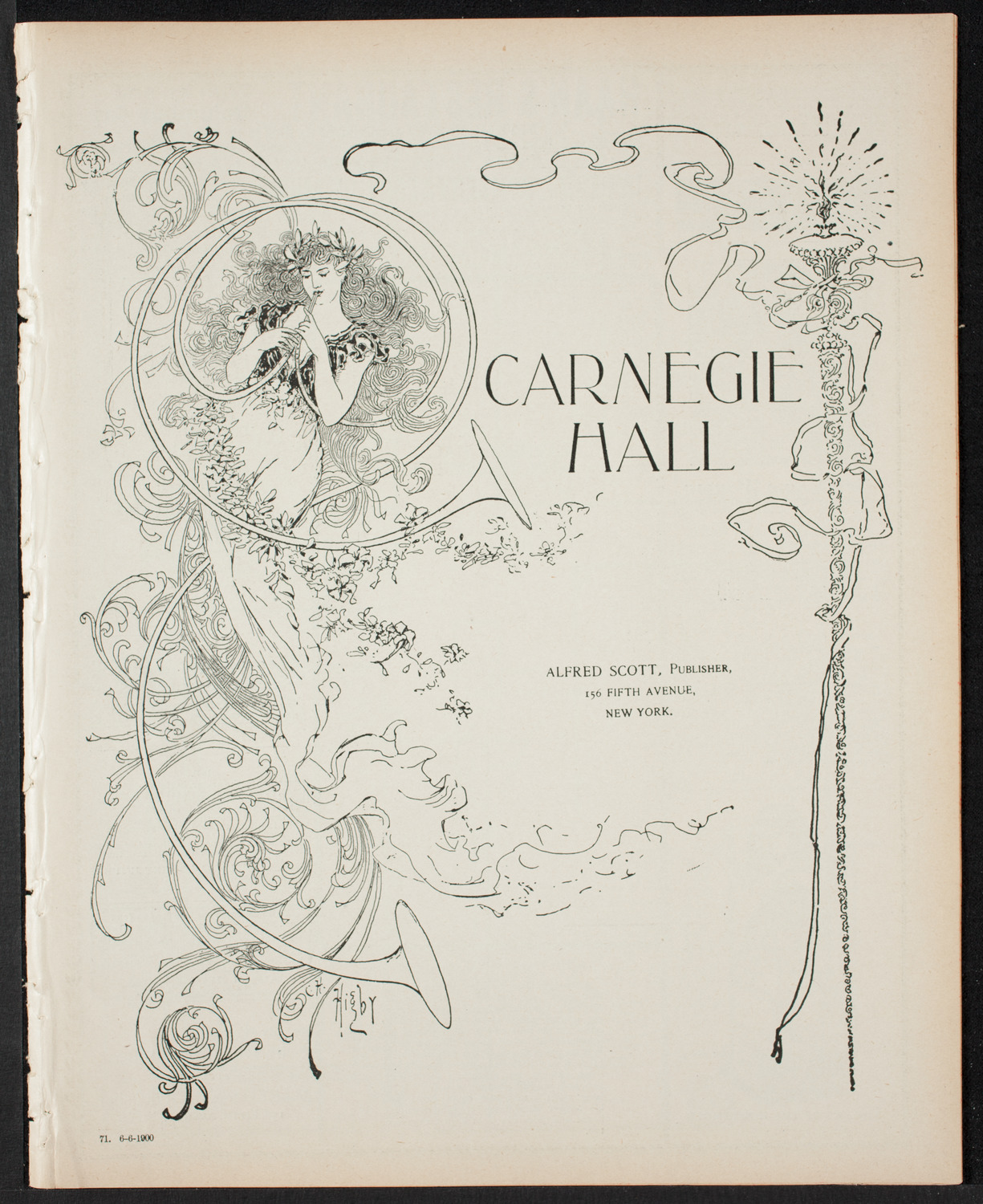 Cornell University Medical College Graduation, June 6, 1900, program page 1