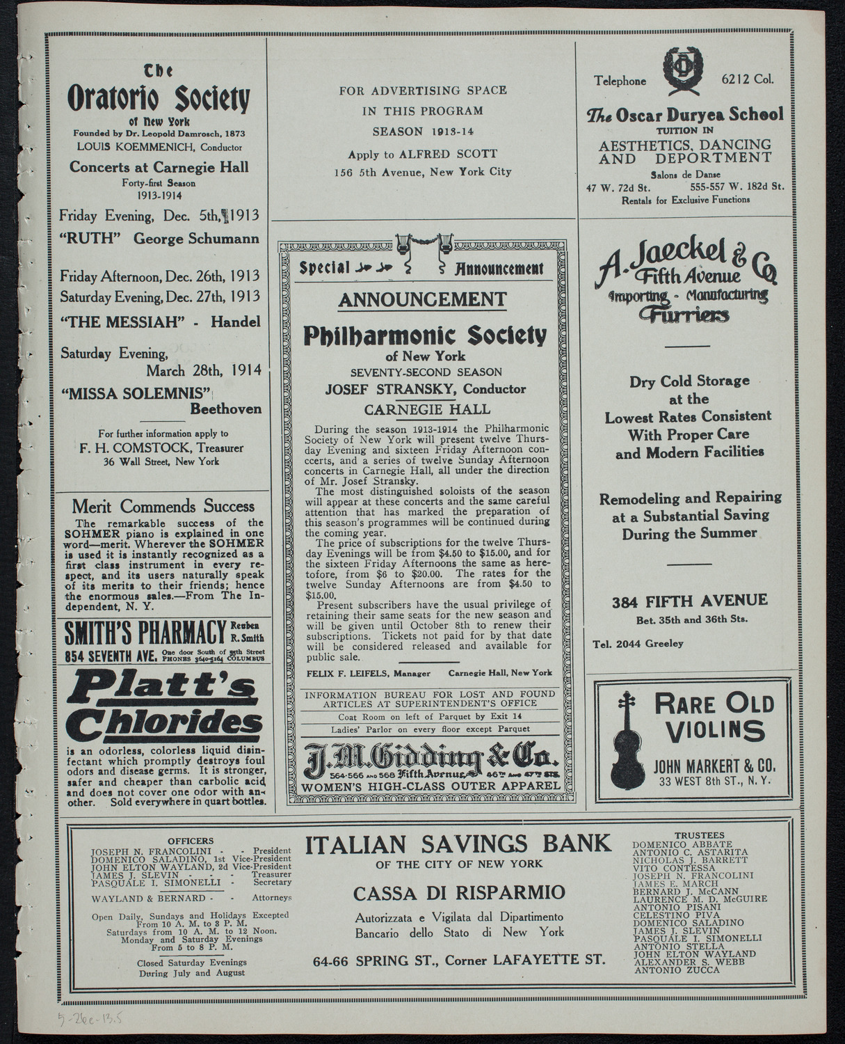 Graduation: Packard Commercial School, May 26, 1913, program page 9