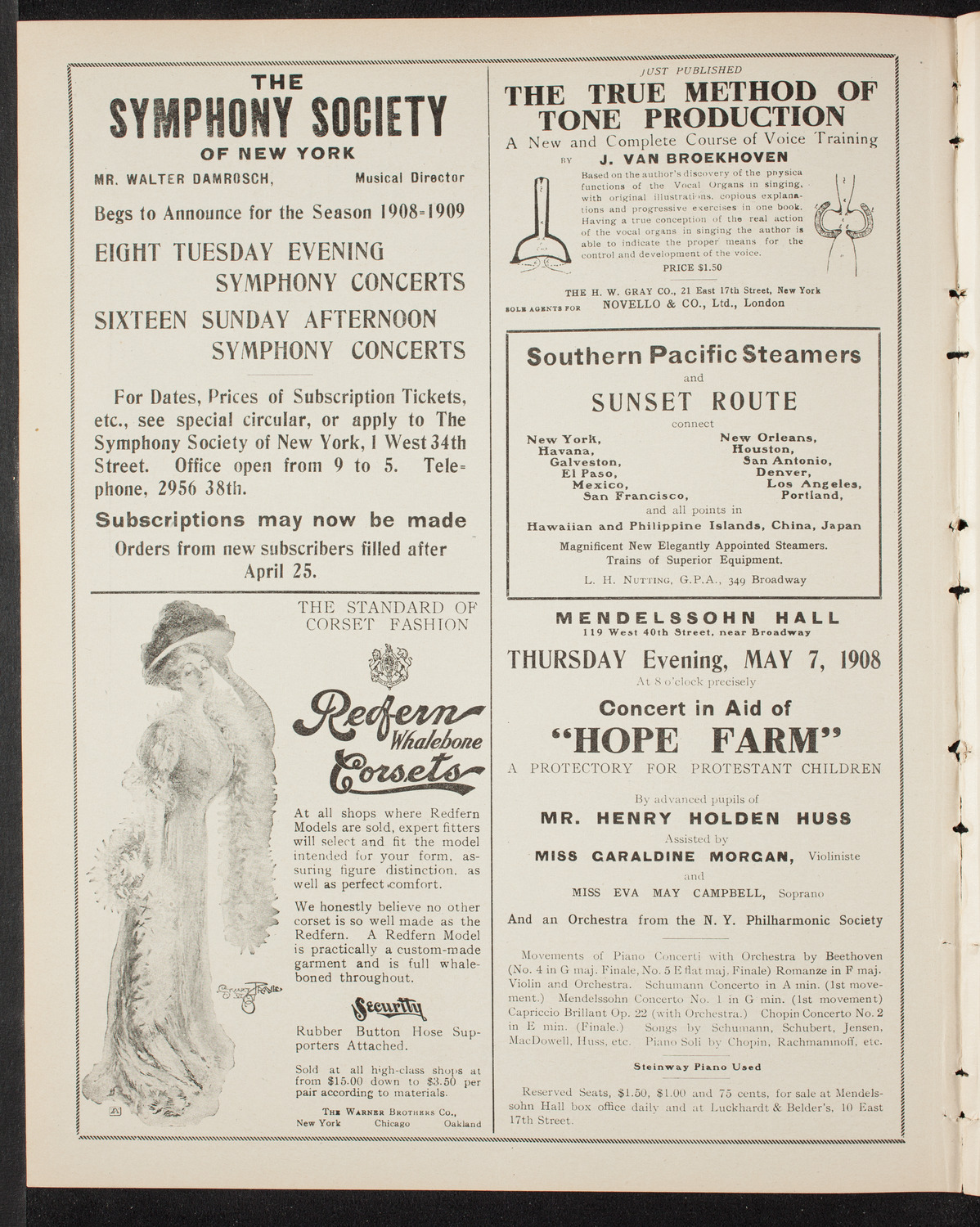 Rally to Enforce the Constitution, May 4, 1908, program page 2