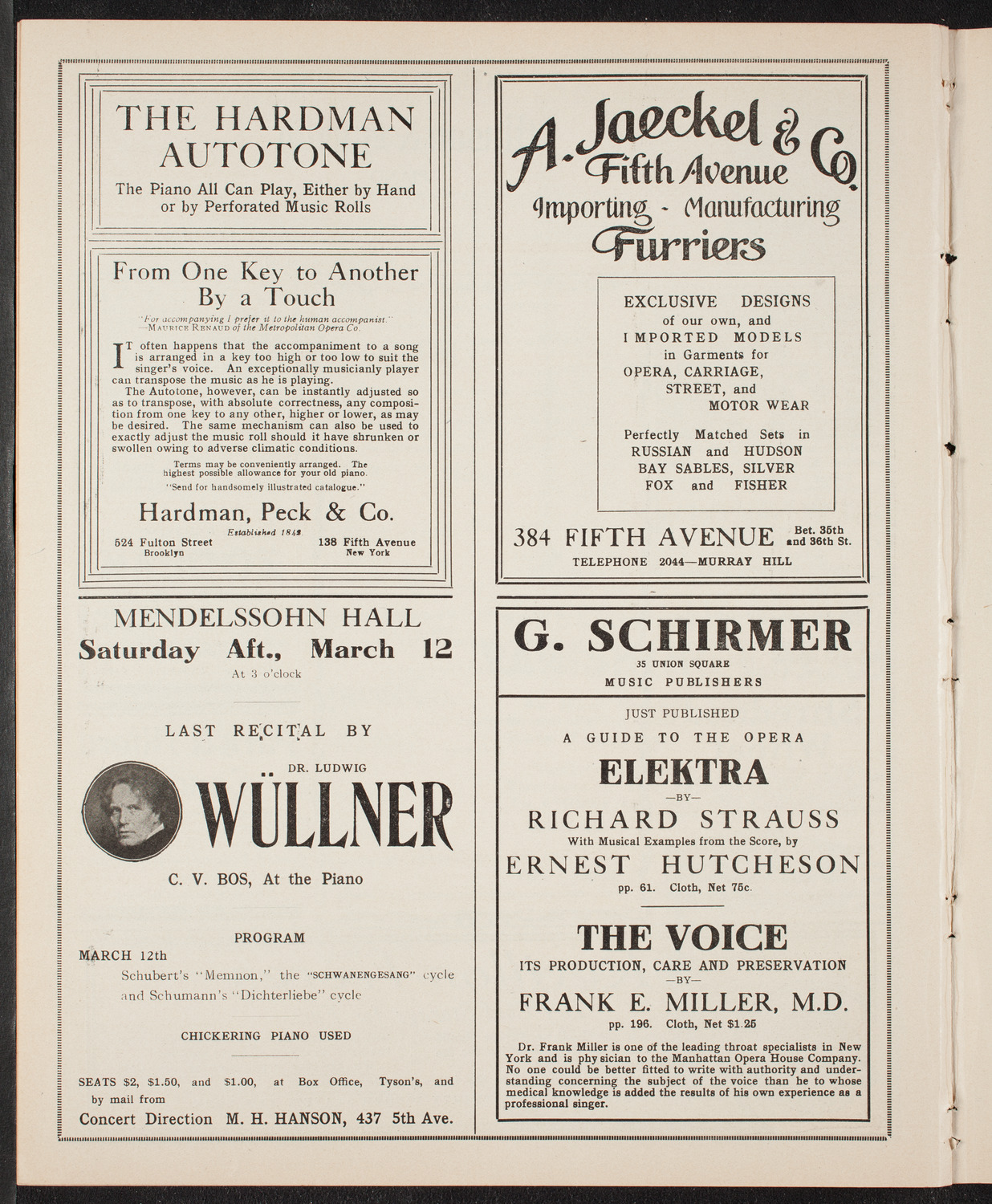 Maud Allan with The Russian Symphony Orchestra, March 10, 1910, program page 8