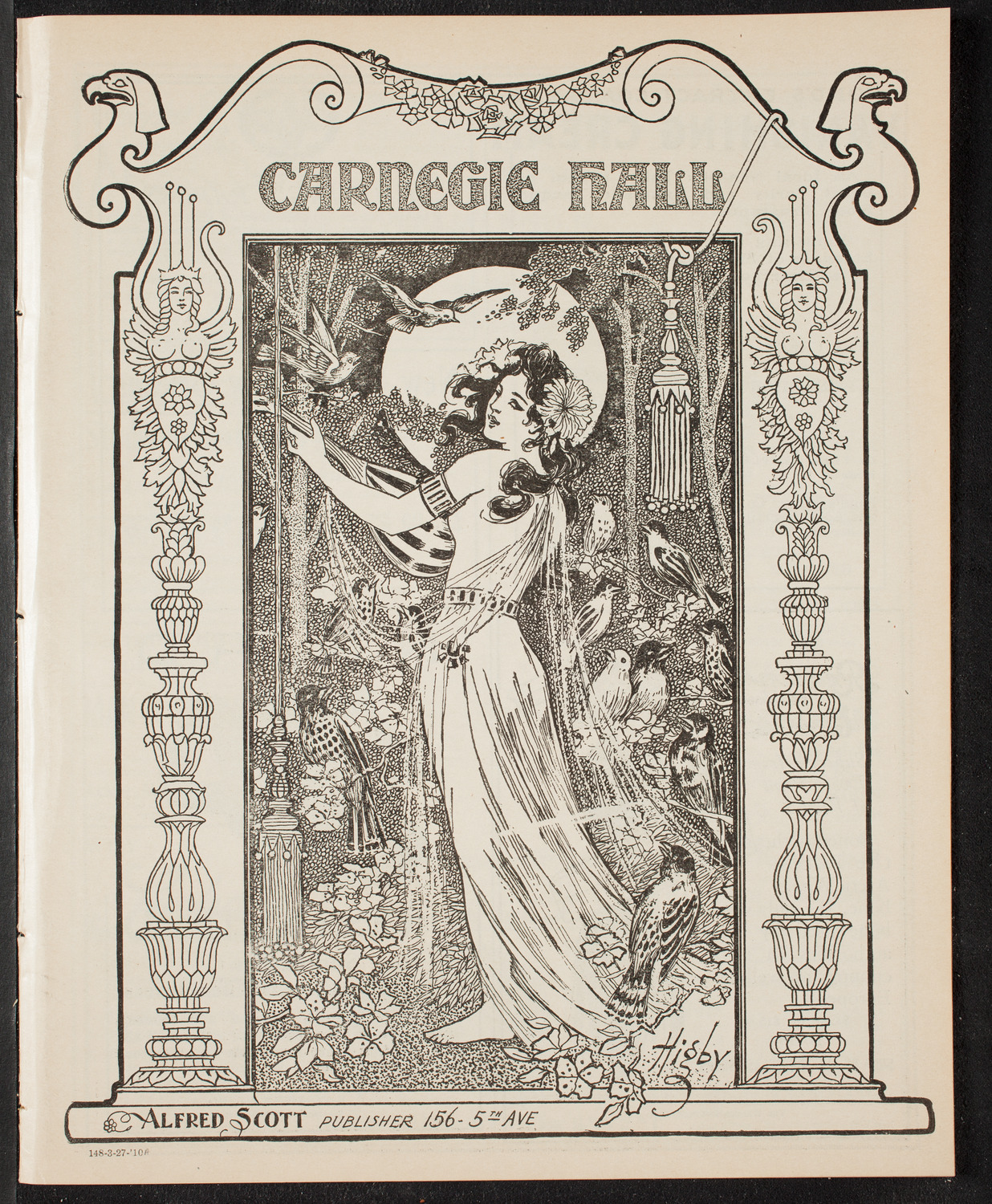 New York Philharmonic, March 27, 1910, program page 1