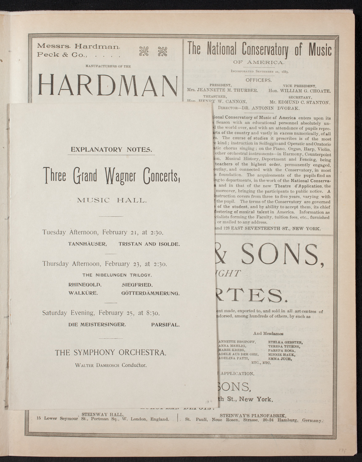 Second Grand Wagner Concert, February 23, 1893, program page 5