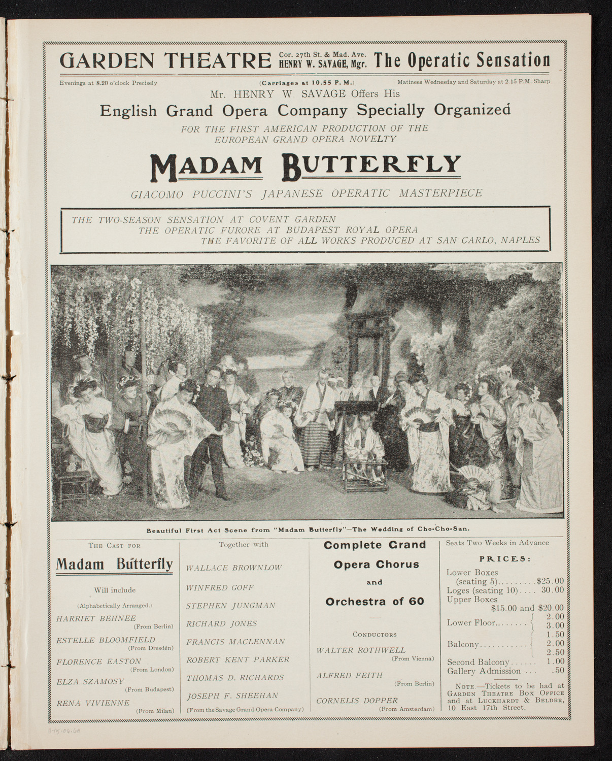 New York Symphony Orchestra, November 15, 1906, program page 11
