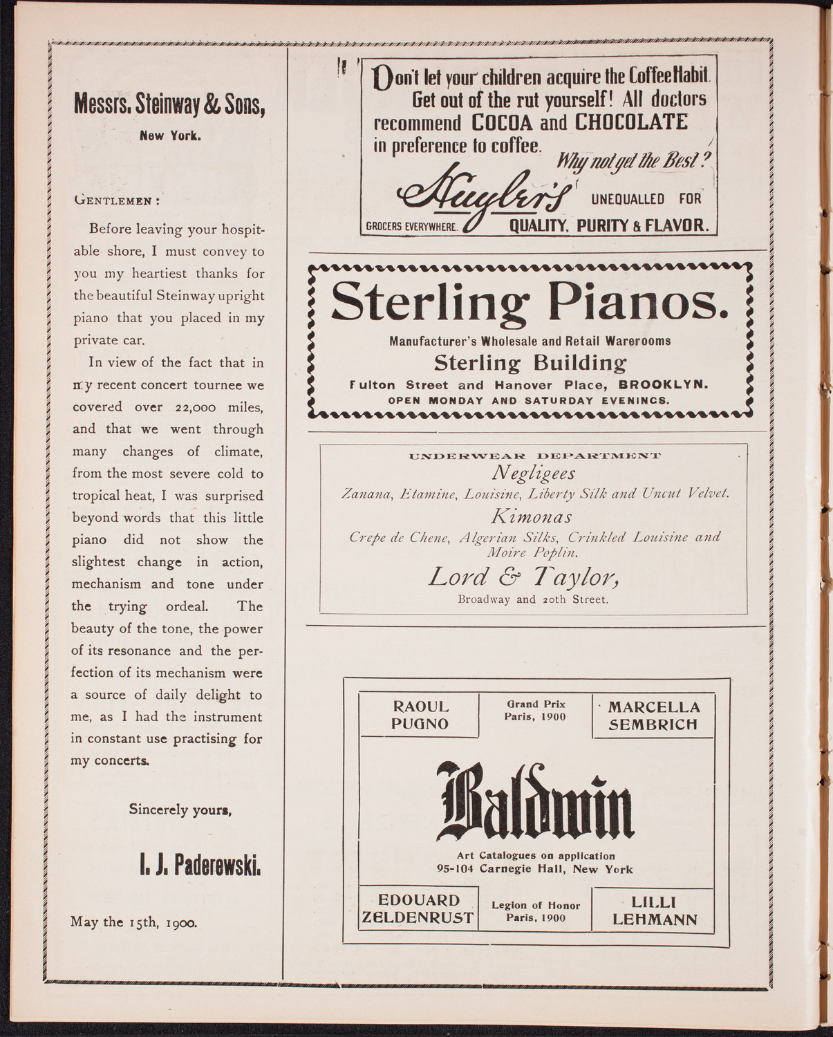 Jaroslav Kocian with Orchestra, November 22, 1902, program page 4