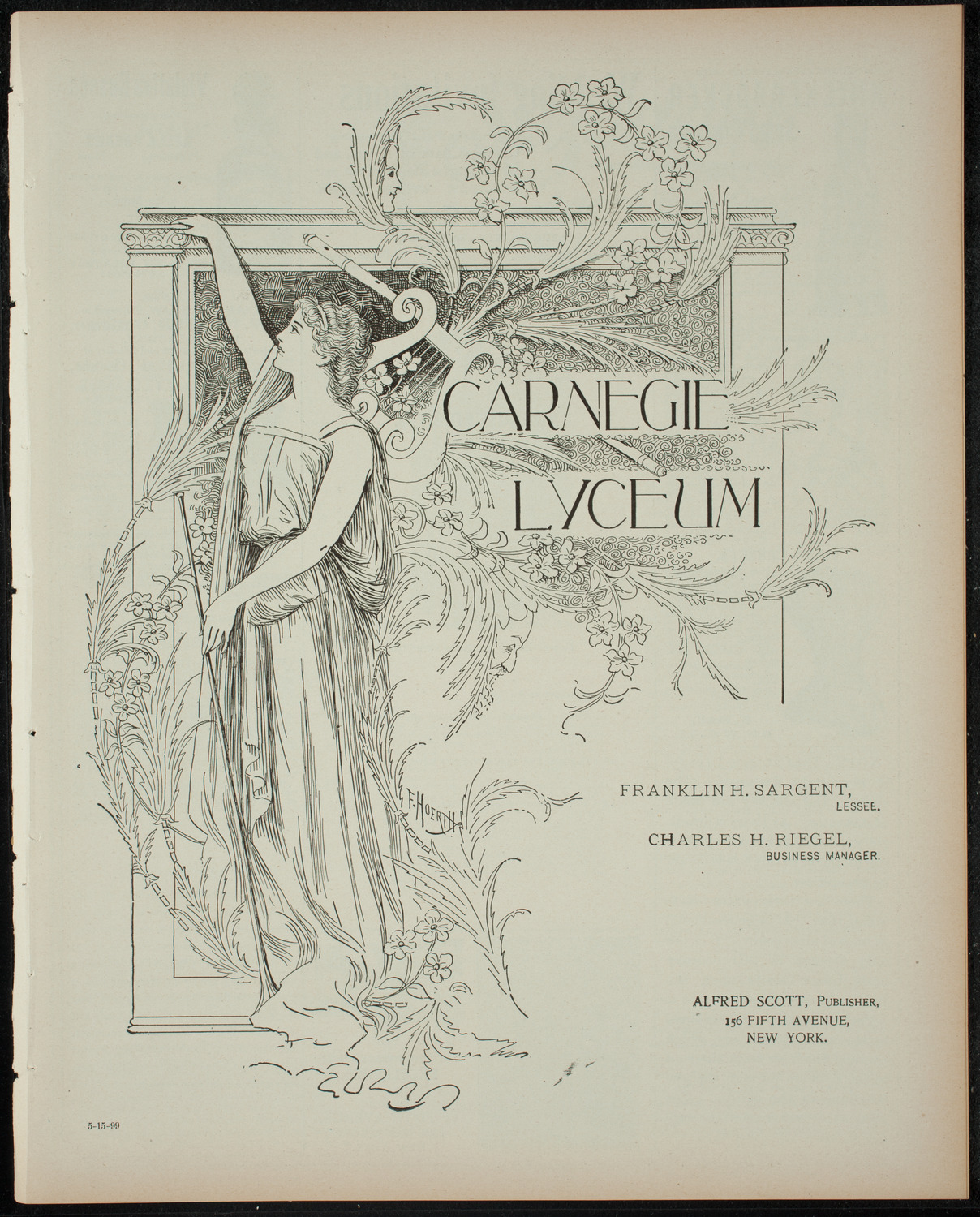 Paolo Gallico and Pupils, May 15, 1899, program page 1
