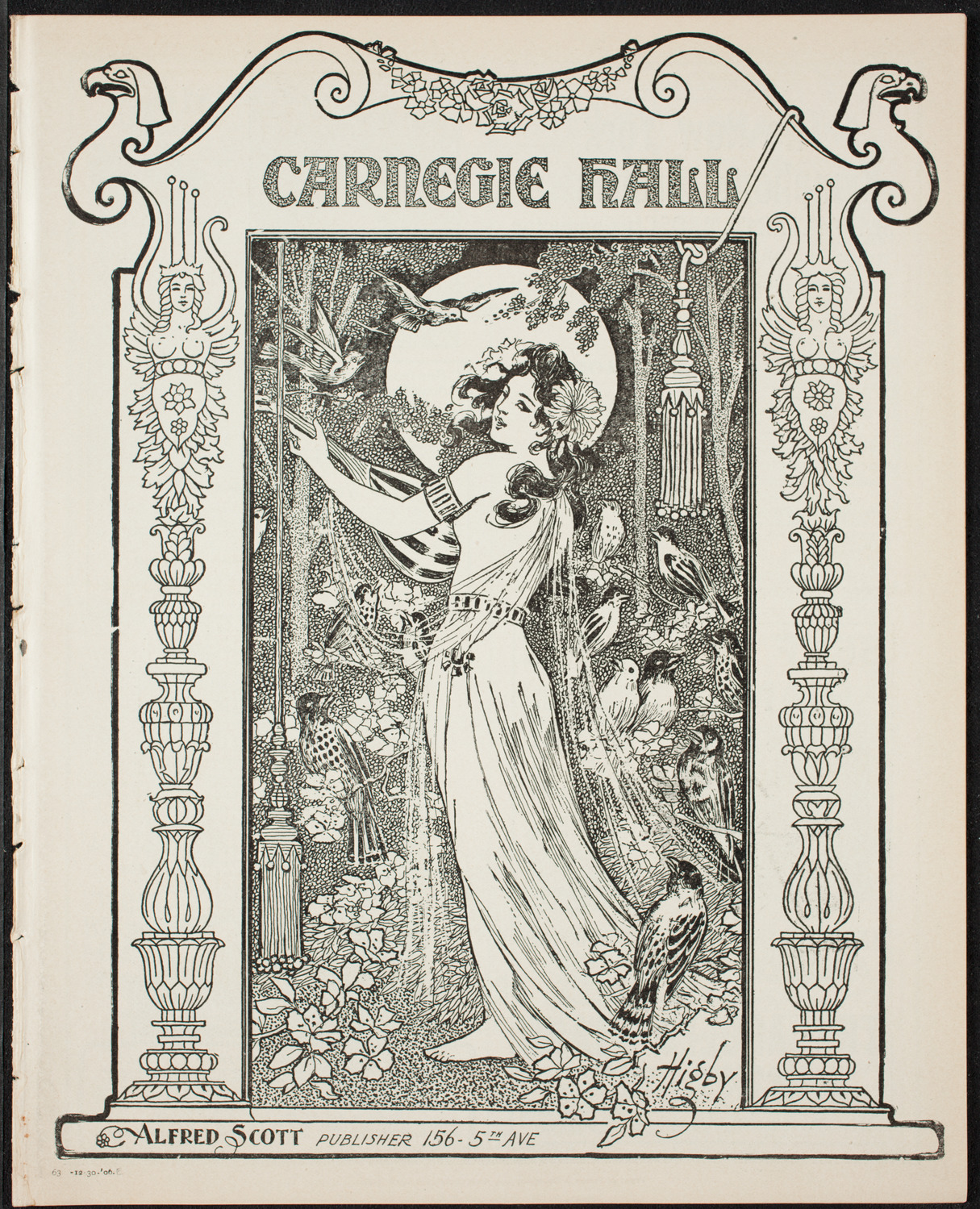Mieczyslaw Horszowski, Piano, December 30, 1906, program page 1