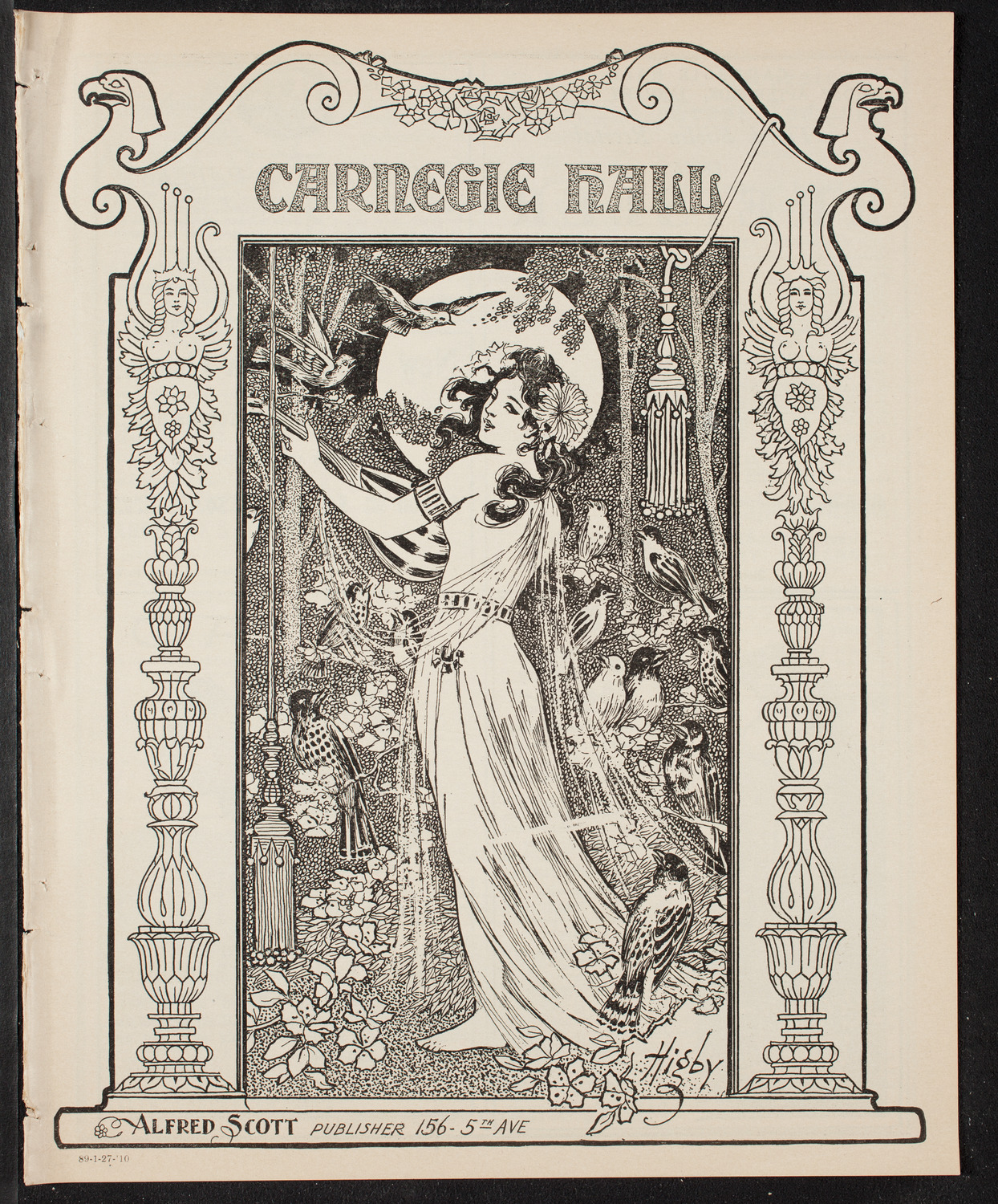 Russian Symphony Society of New York, January 27, 1910, program page 1