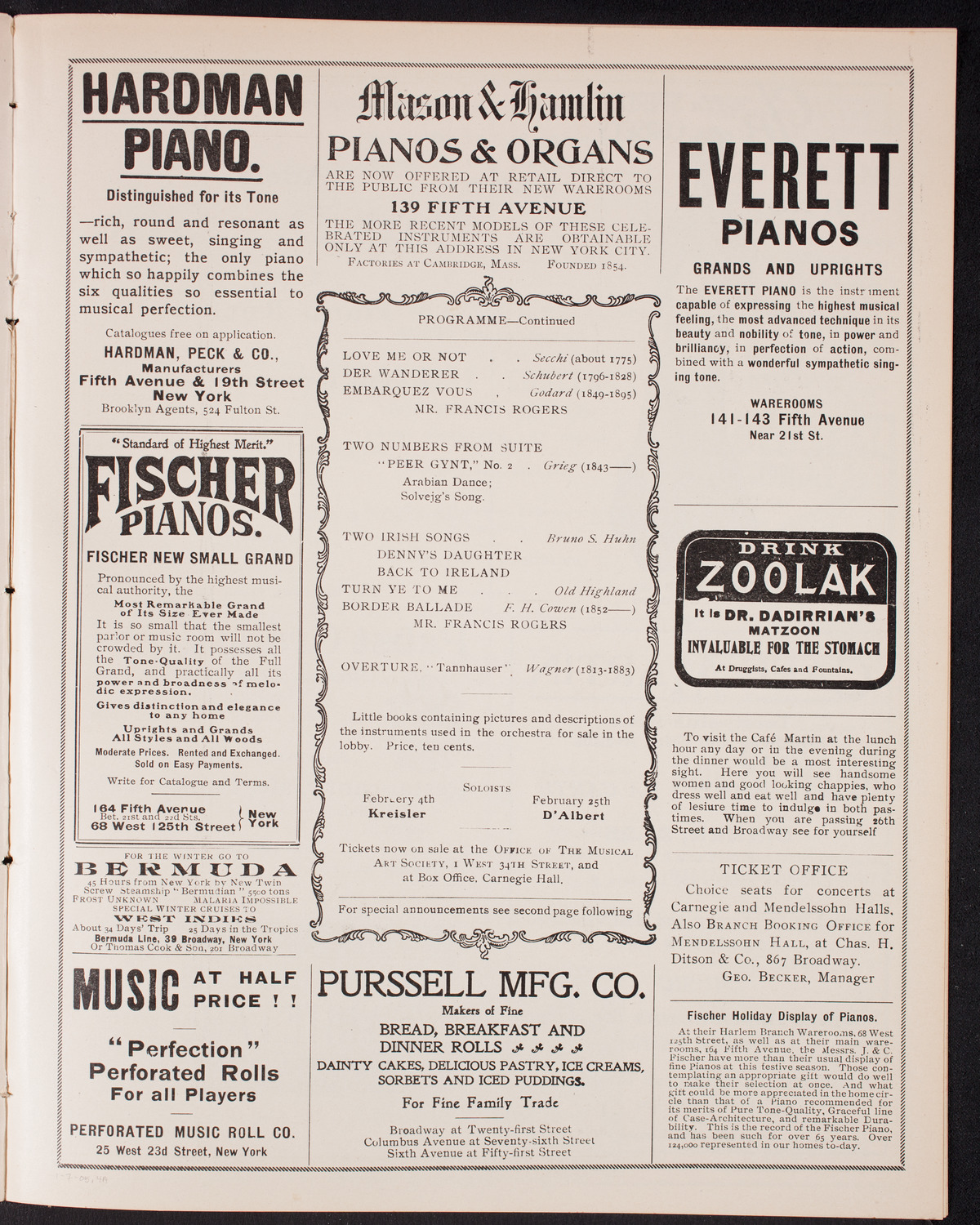 Symphony Concert for Young People, January 7, 1905, program page 7