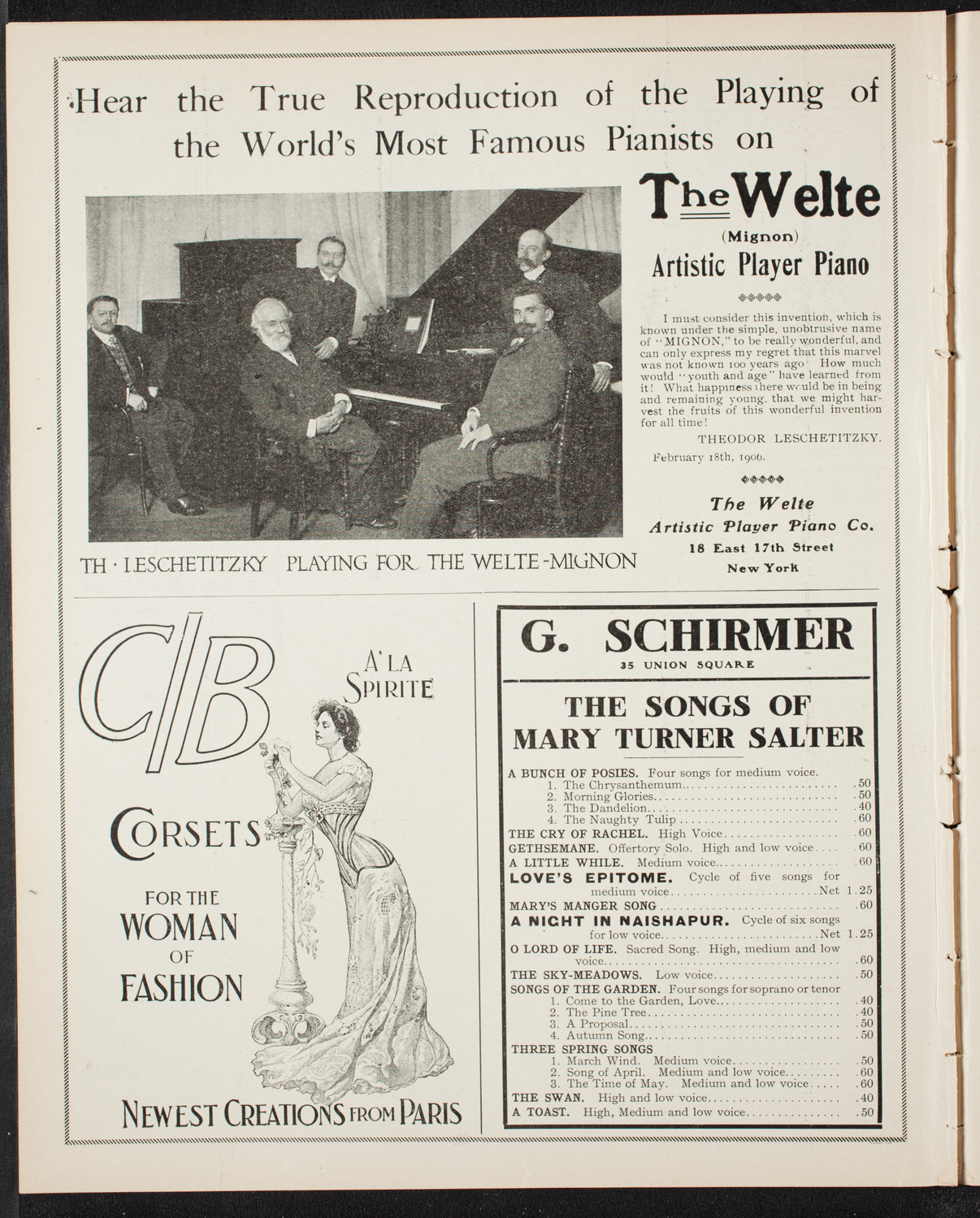 Elmendorf Lecture: The Rhine, November 18, 1906, program page 8