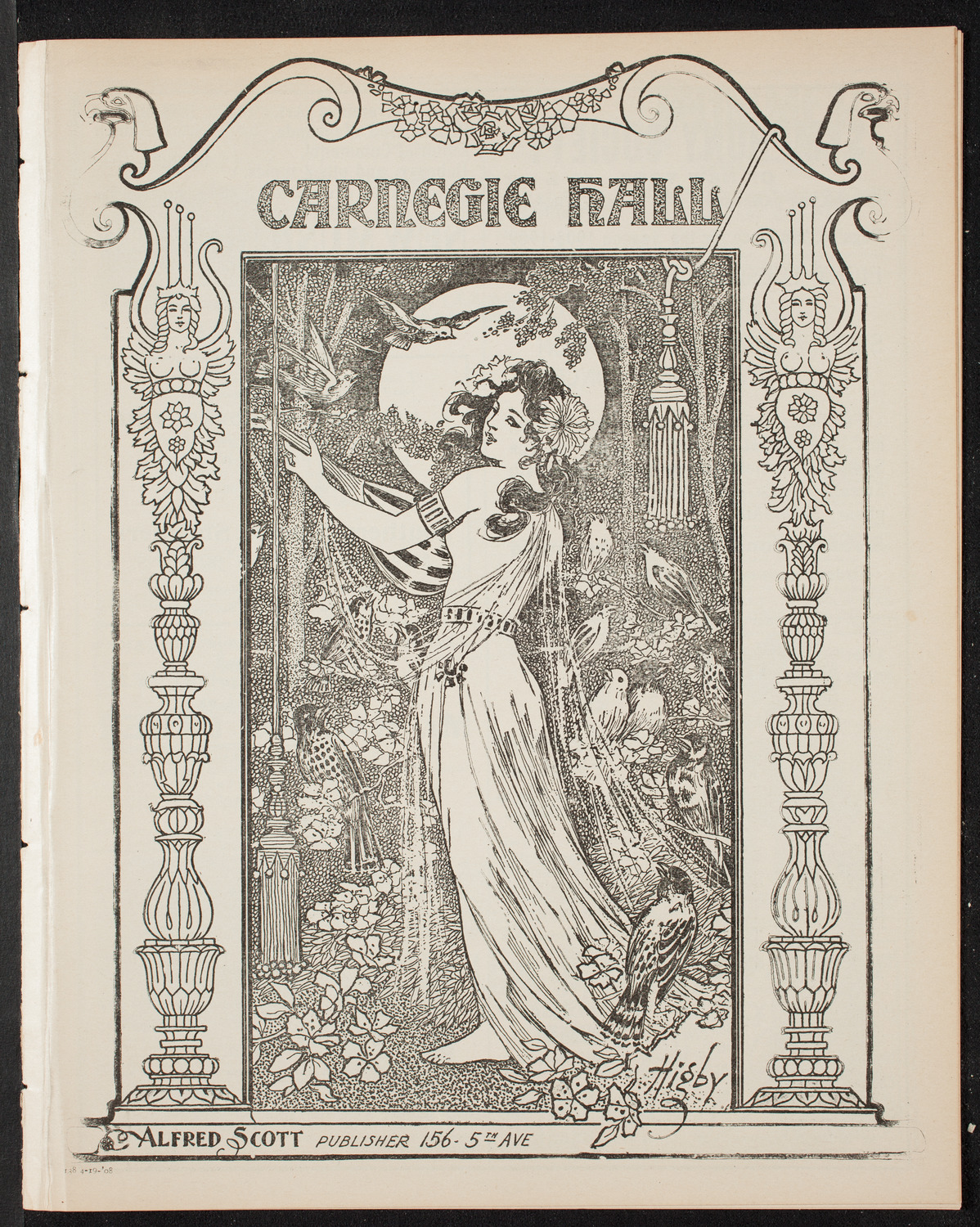 New York Festival Chorus and Orchestra, April 19, 1908, program page 1