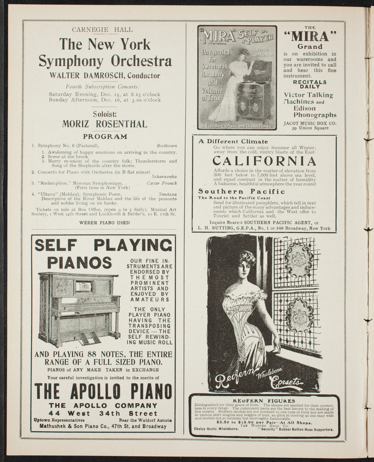 Johanna Gadski, Soprano, December 11, 1906, program page 2