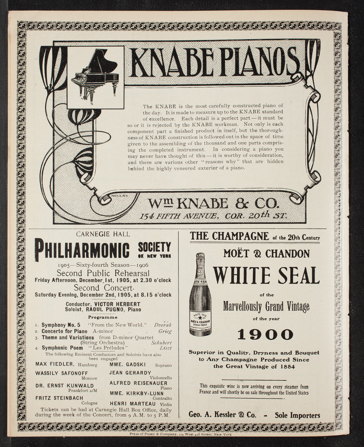 Benefit: St. Mark's Hospital, November 25, 1905, program page 12