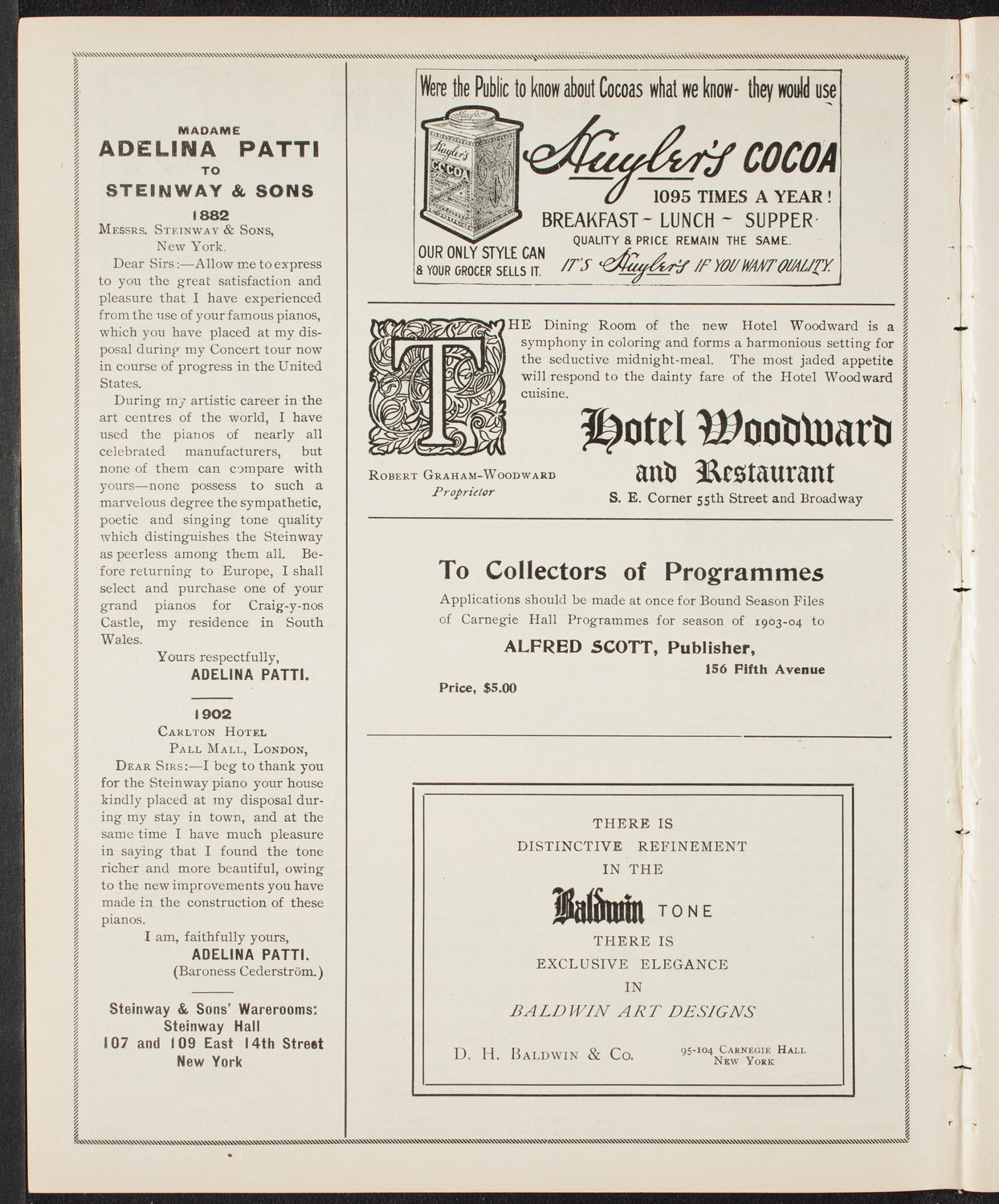 Graduation: College of St. Francis Xavier, June 20, 1904, program page 4