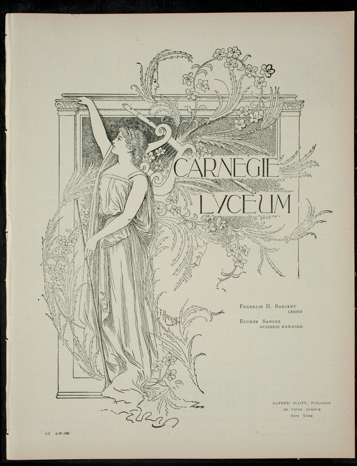 Lecture on Electrical Wave Transmission, April 30, 1901, program page 1