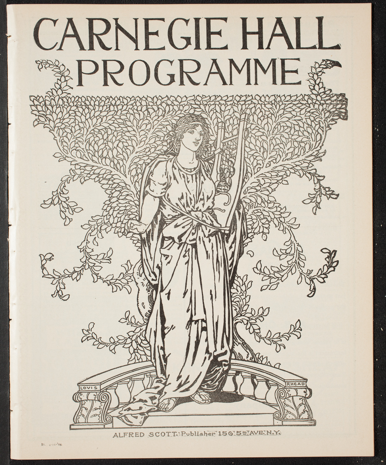 People's Choral Union, April 11, 1904, program page 1