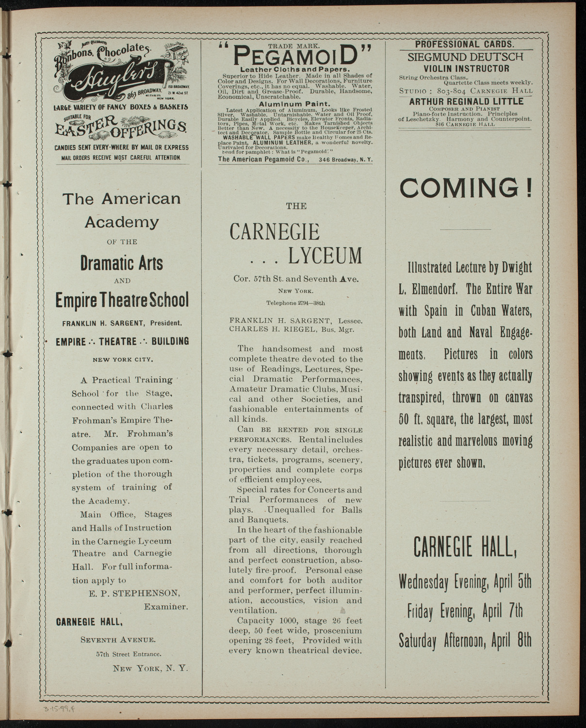 Powers-Arnold Wednesday Morning Musicale, March 15, 1899, program page 7