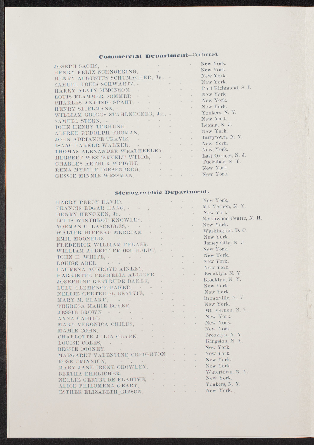 Graduation: Packard Commercial School, May 12, 1892, program page 3