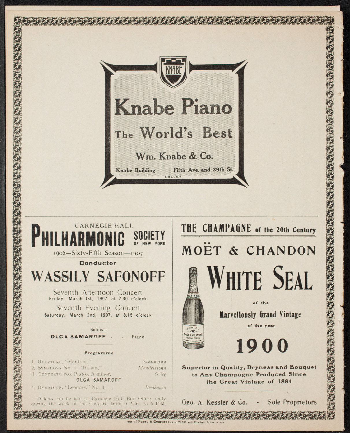 Boston Symphony Orchestra, February 23, 1907, program page 14