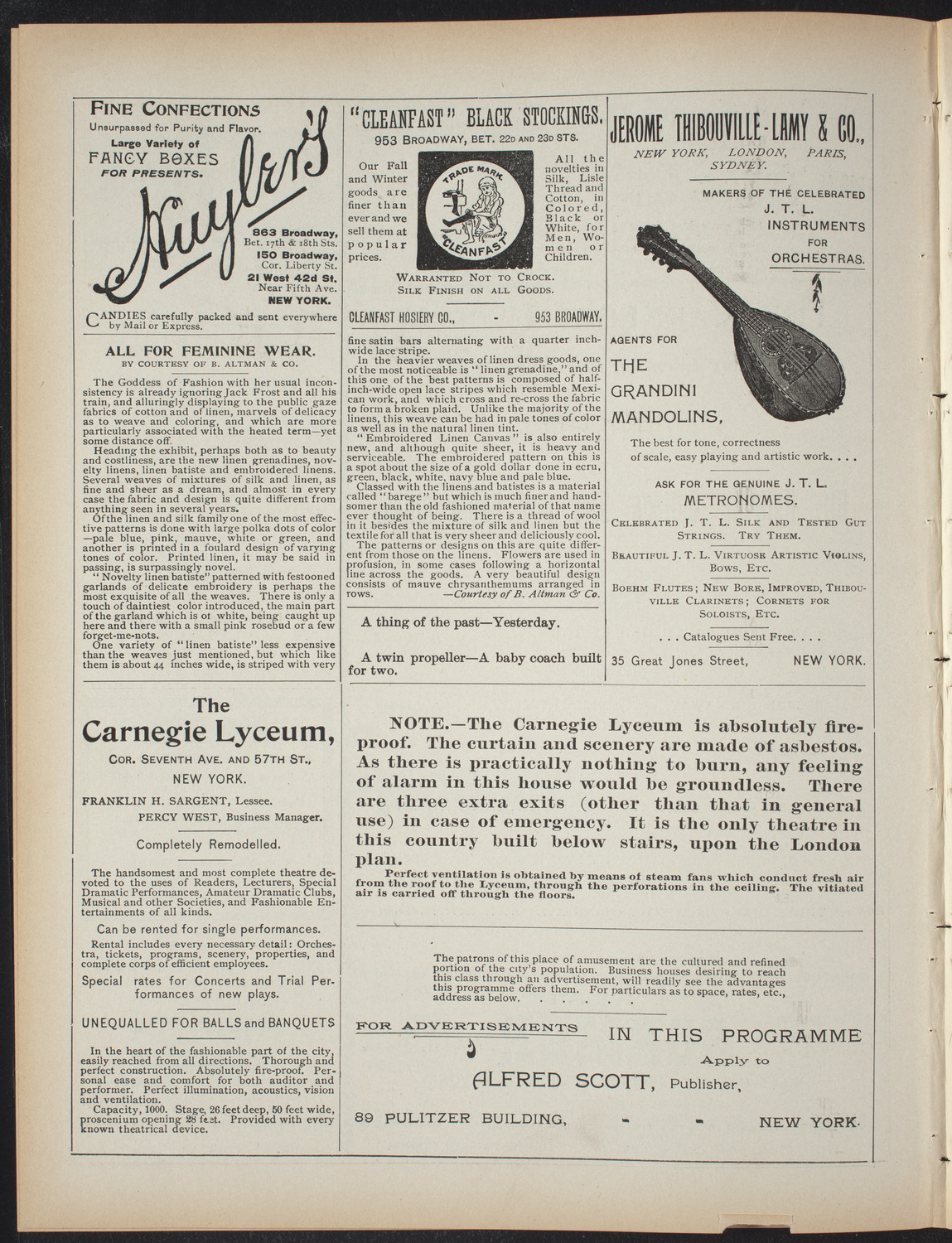 Mt. Holyoke College Glee and Banjo Clubs, March 26, 1897, program page 4