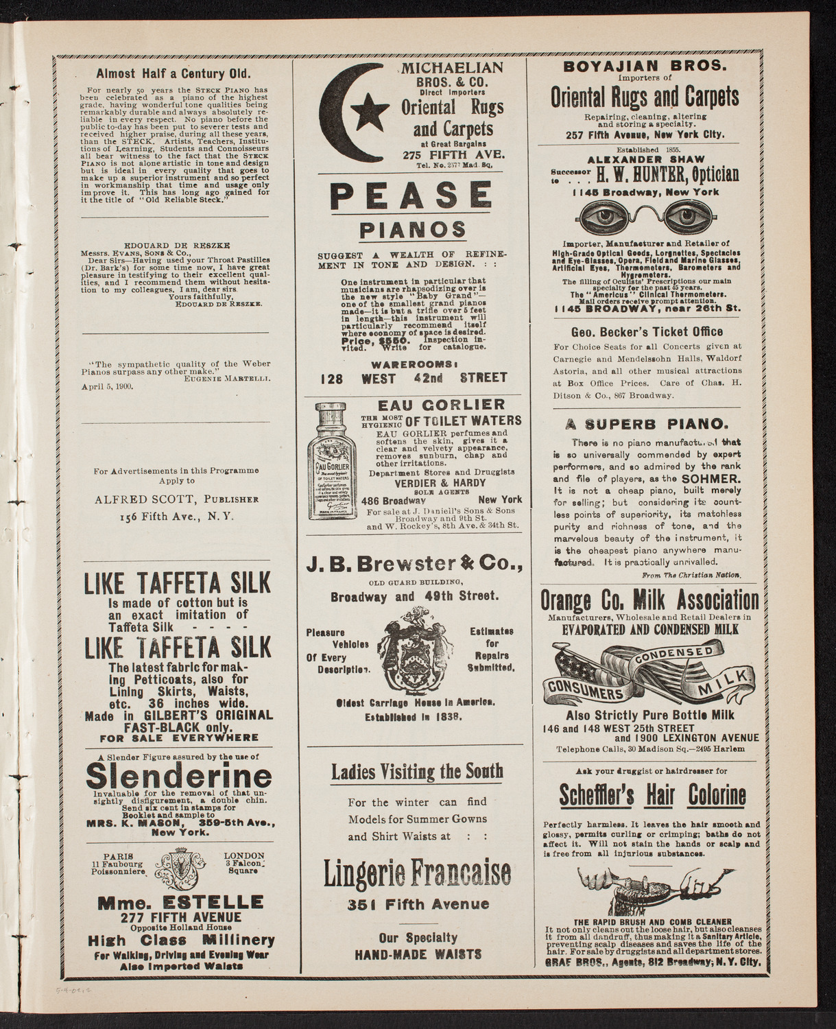 Memorial: Gunnar Wennerberg, May 4, 1902, program page 3