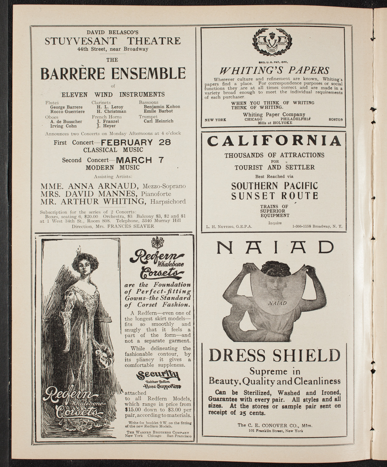 New York Symphony Orchestra, February 22, 1910, program page 2
