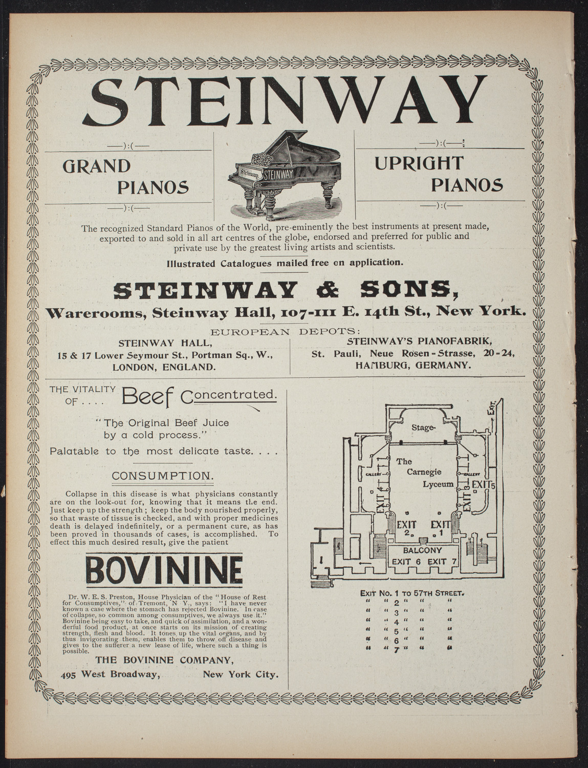 Saturday Morning Conferences on Comparative Literature, February 6, 1897, program page 8