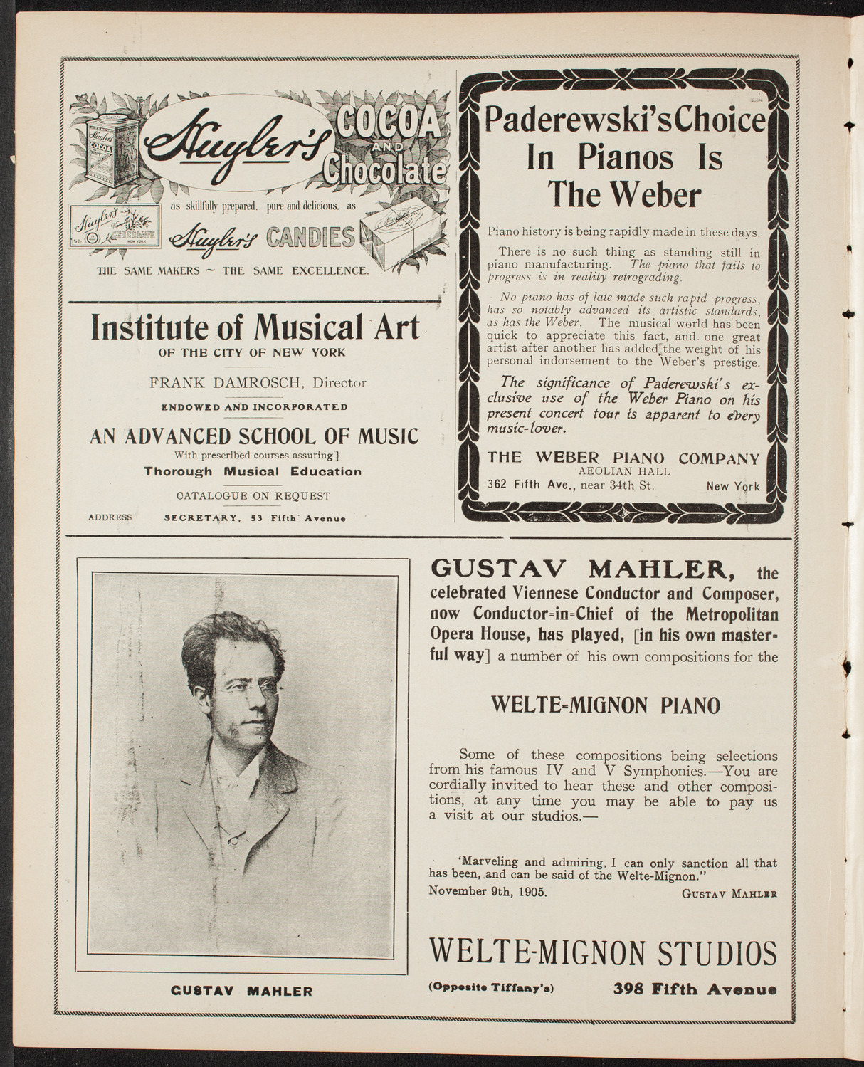 Ernestine Schumann-Heink, Mezzo-Soprano, March 7, 1908, program page 6
