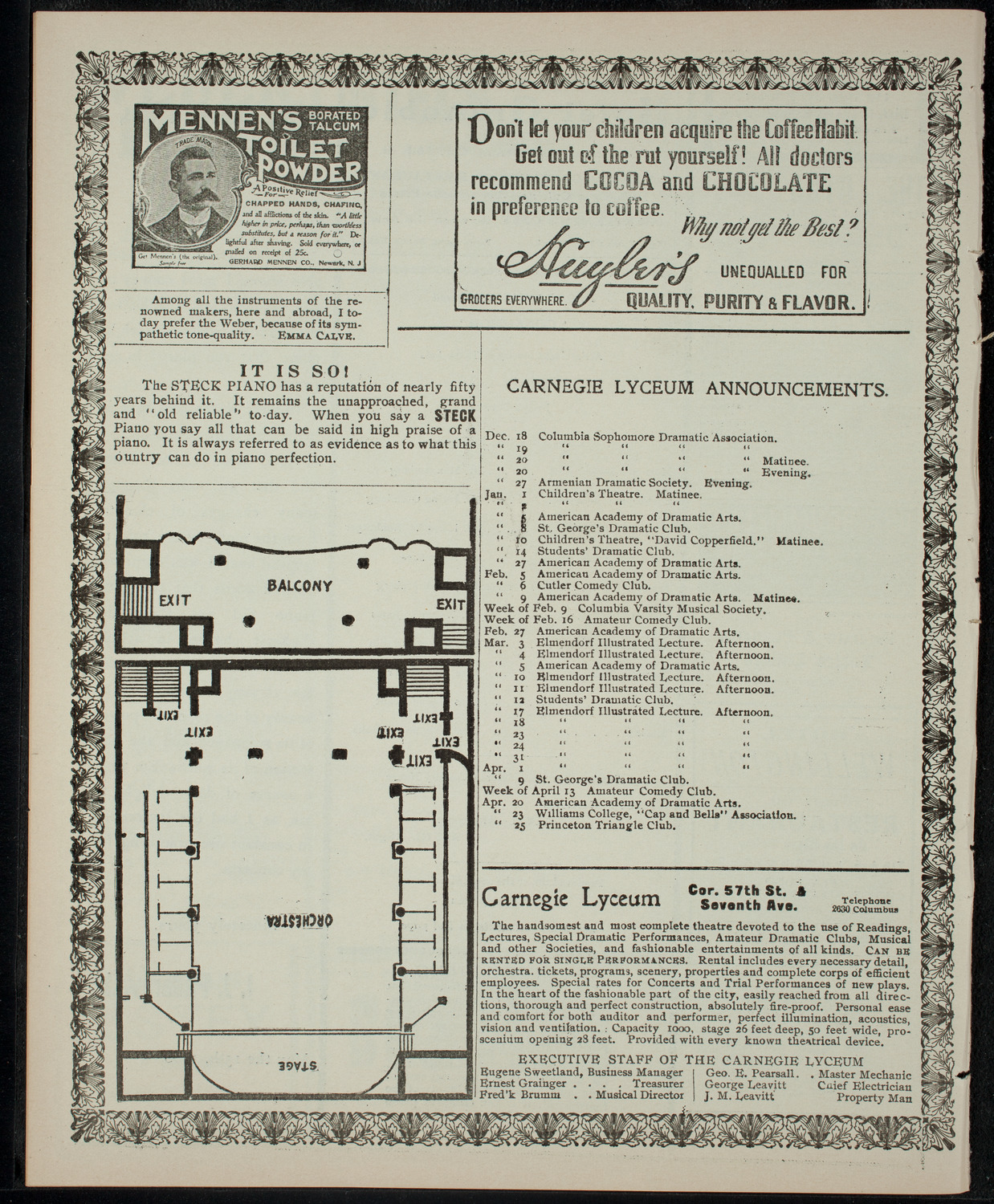 Benefit: Hudson Guild Library, December 17, 1902, program page 4