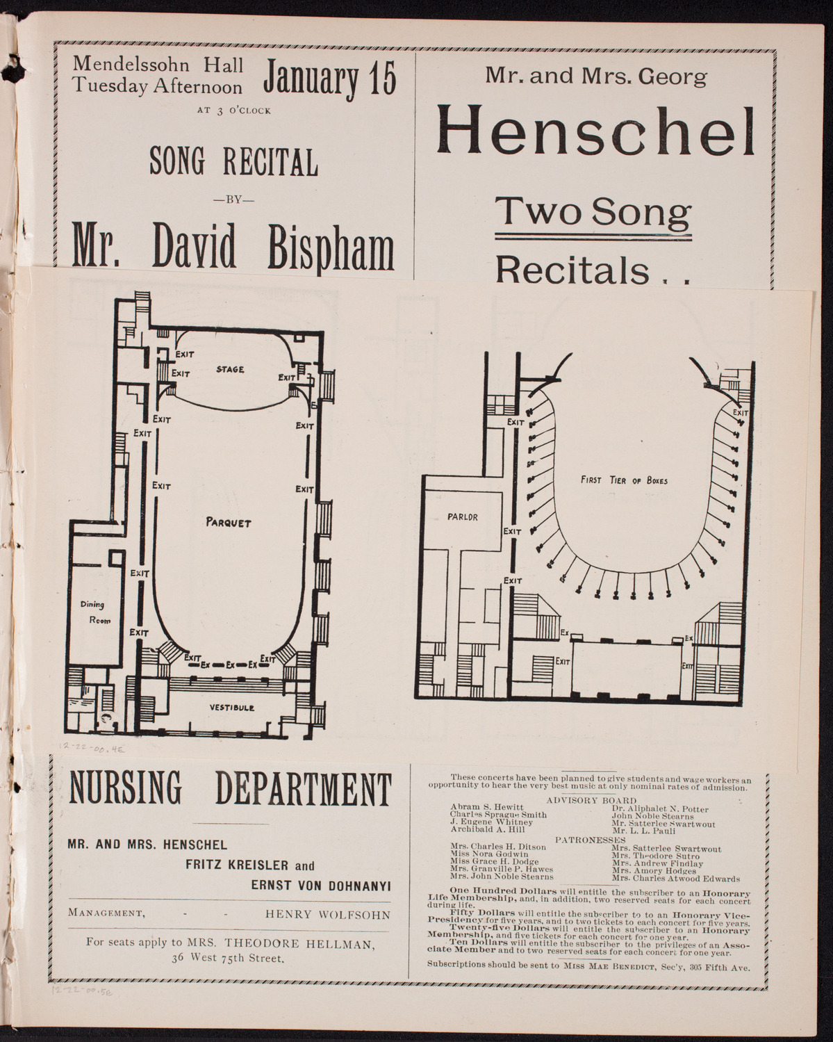 New York Philharmonic, December 22, 1900, program page 7