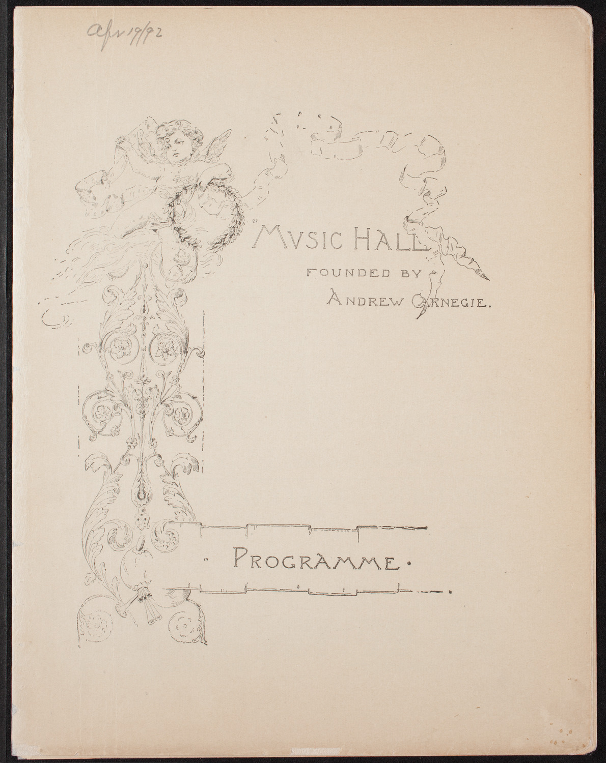 Evelina Roberti, April 19, 1892, program page 1