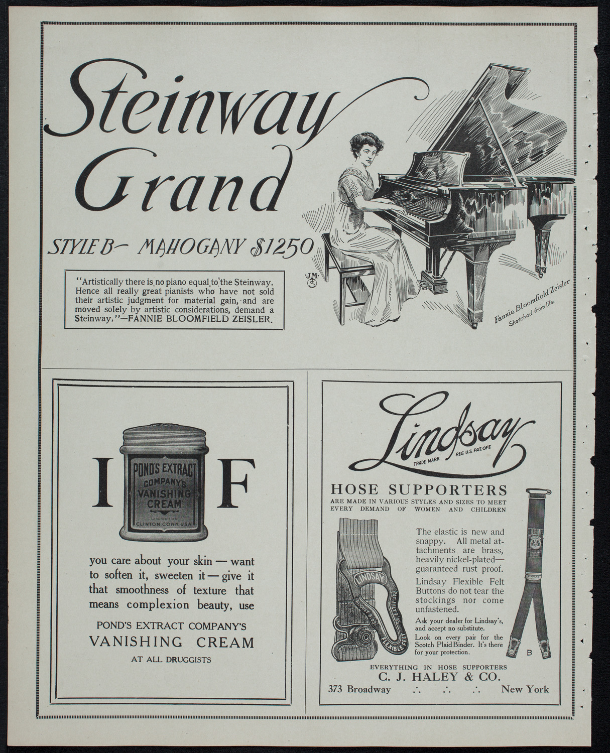 Lillian Nordica, Soprano, April 23, 1913, program page 4
