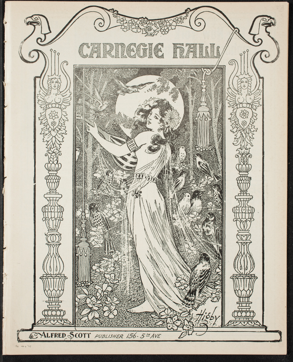 New York Philharmonic, January 4, 1907, program page 1