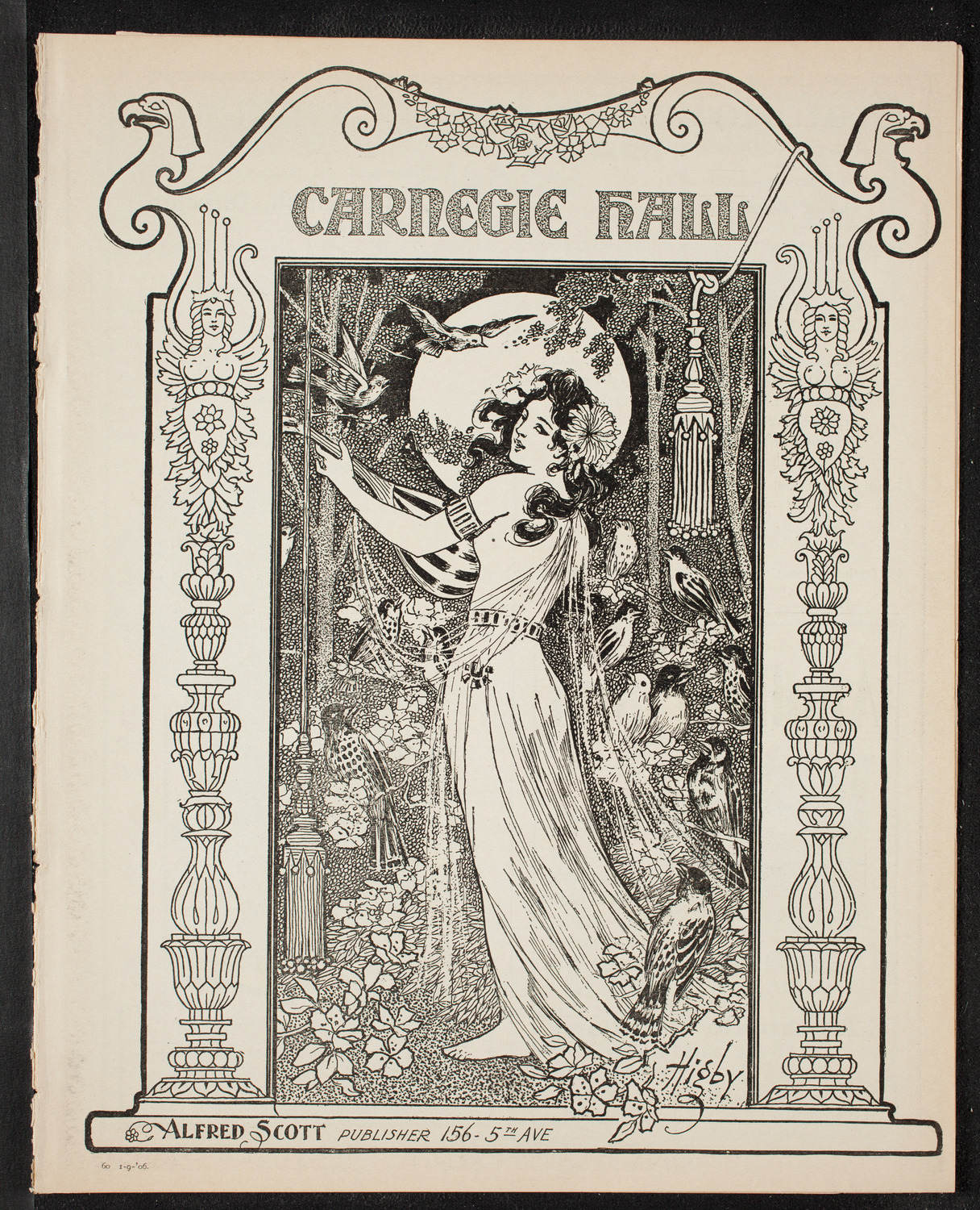 New York Symphony Orchestra, January 9, 1906, program page 1