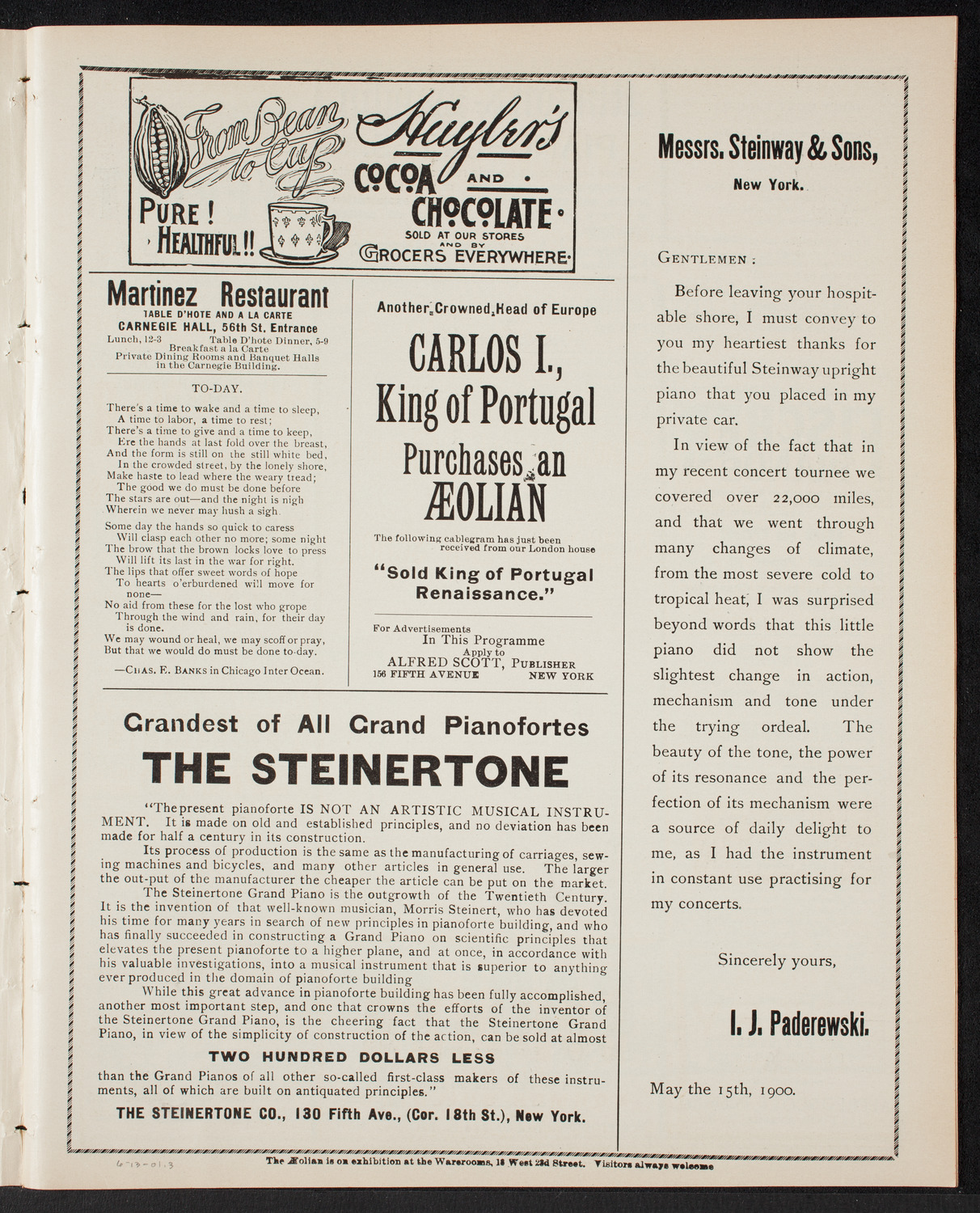 Graduation: New York Law School, June 13, 1901, program page 5