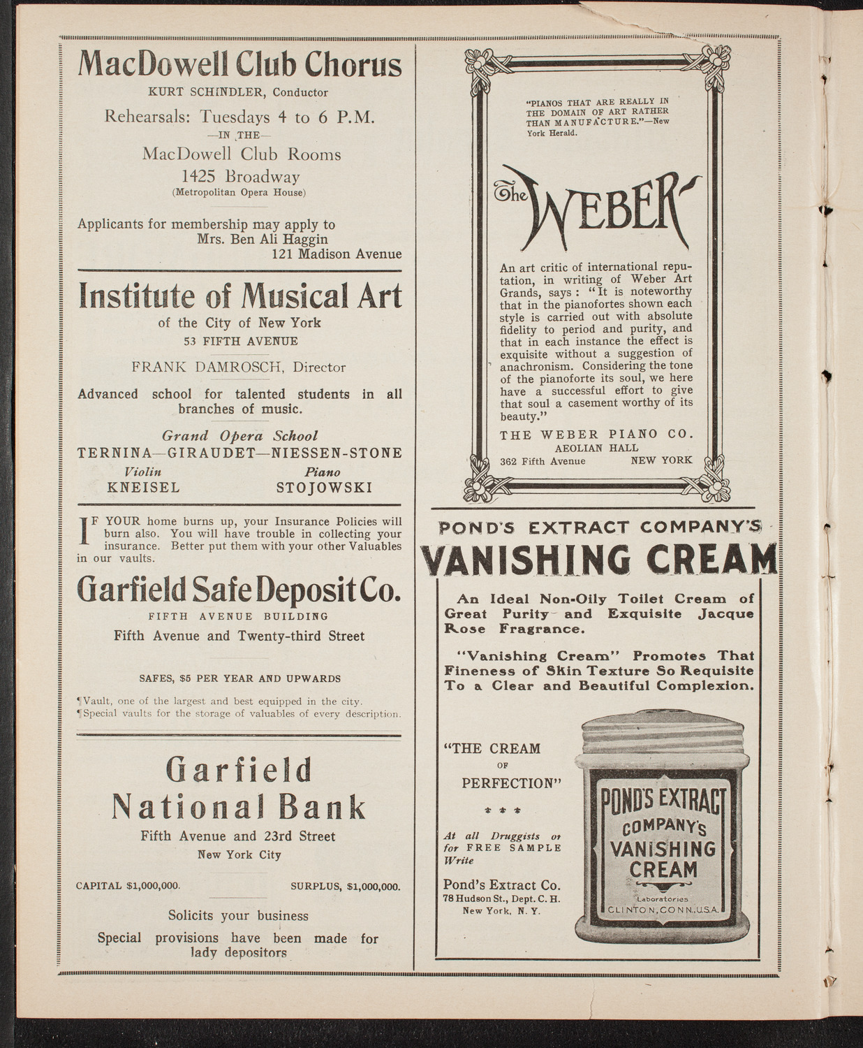 Maud Allan with The Russian Symphony Orchestra, March 10, 1910, program page 6