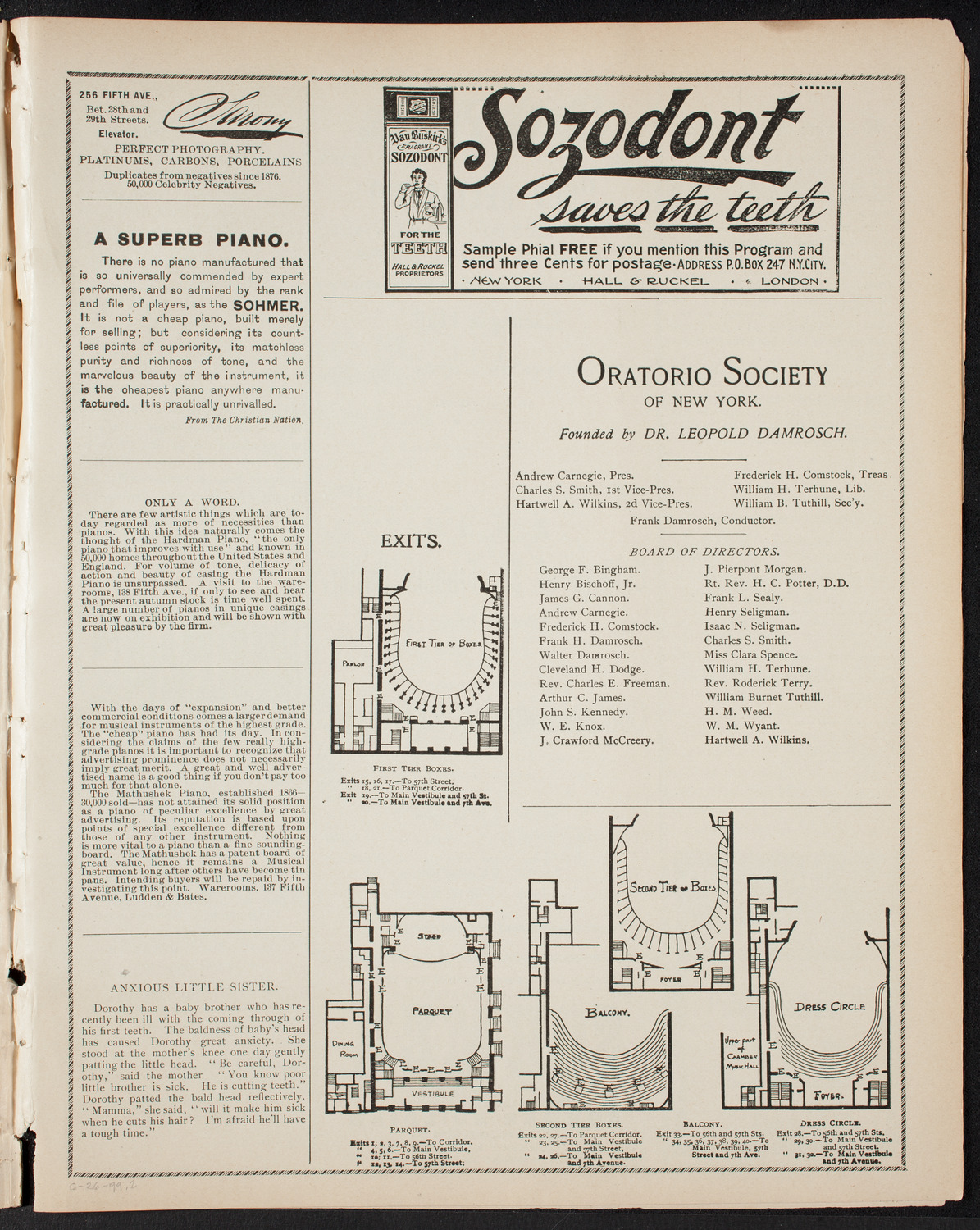 Graduation: College of St. Francis Xavier, June 26, 1899, program page 1