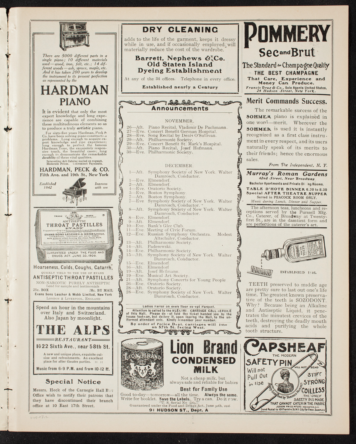 Elmendorf Lecture: Old Mexico, November 25, 1907, program page 3