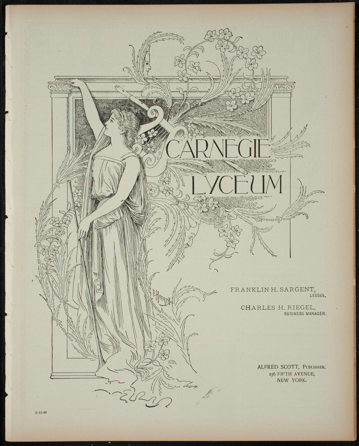 Virgil Piano School Student Recital, May 12, 1899, program page 1