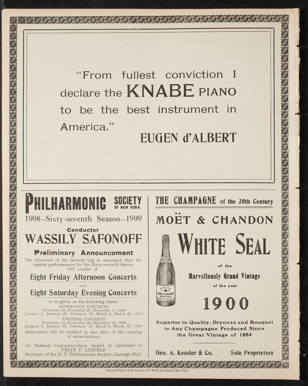 New York Festival Chorus and Orchestra, April 19, 1908, program page 12