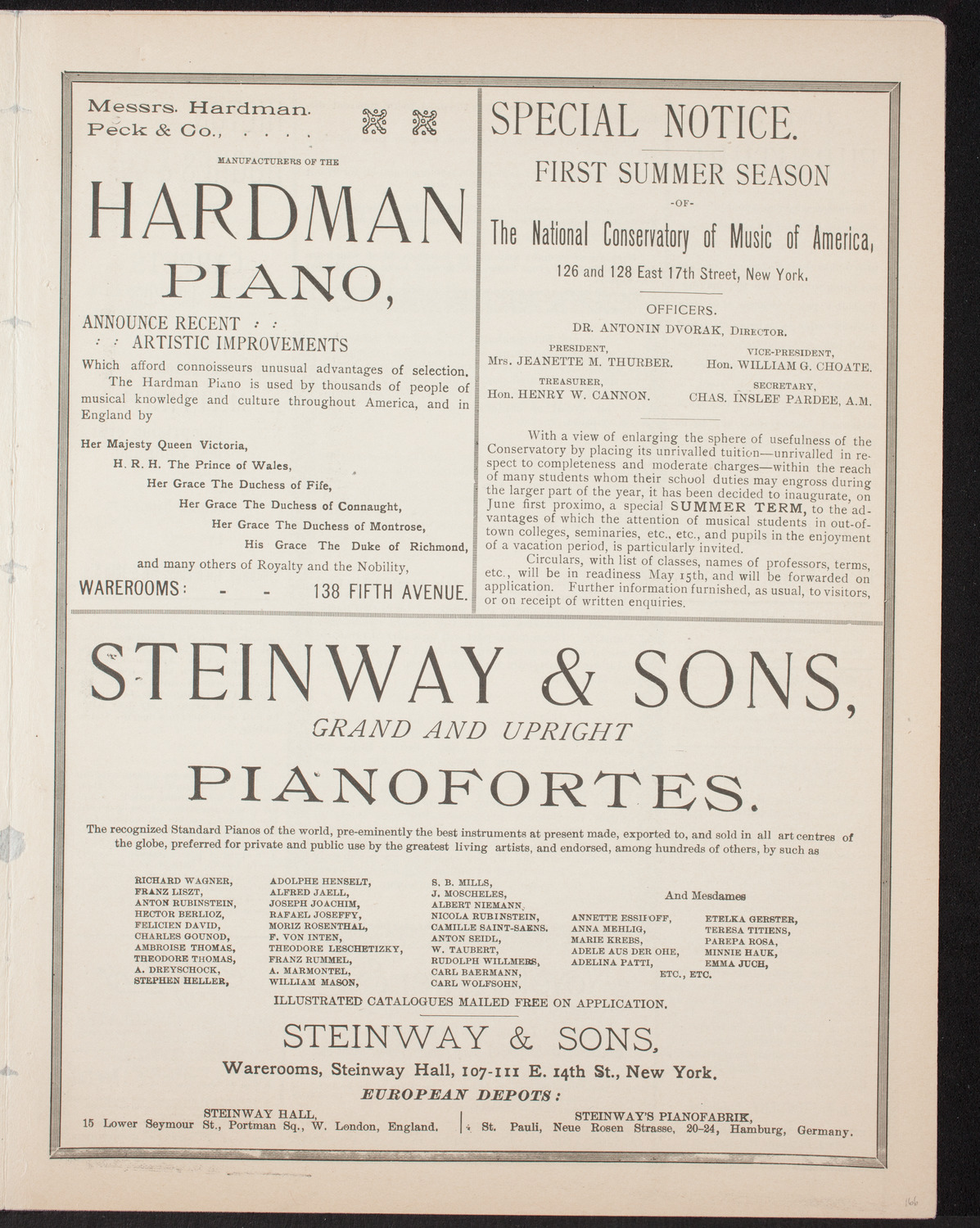 People's Singing Classes, May 28, 1893, program page 5