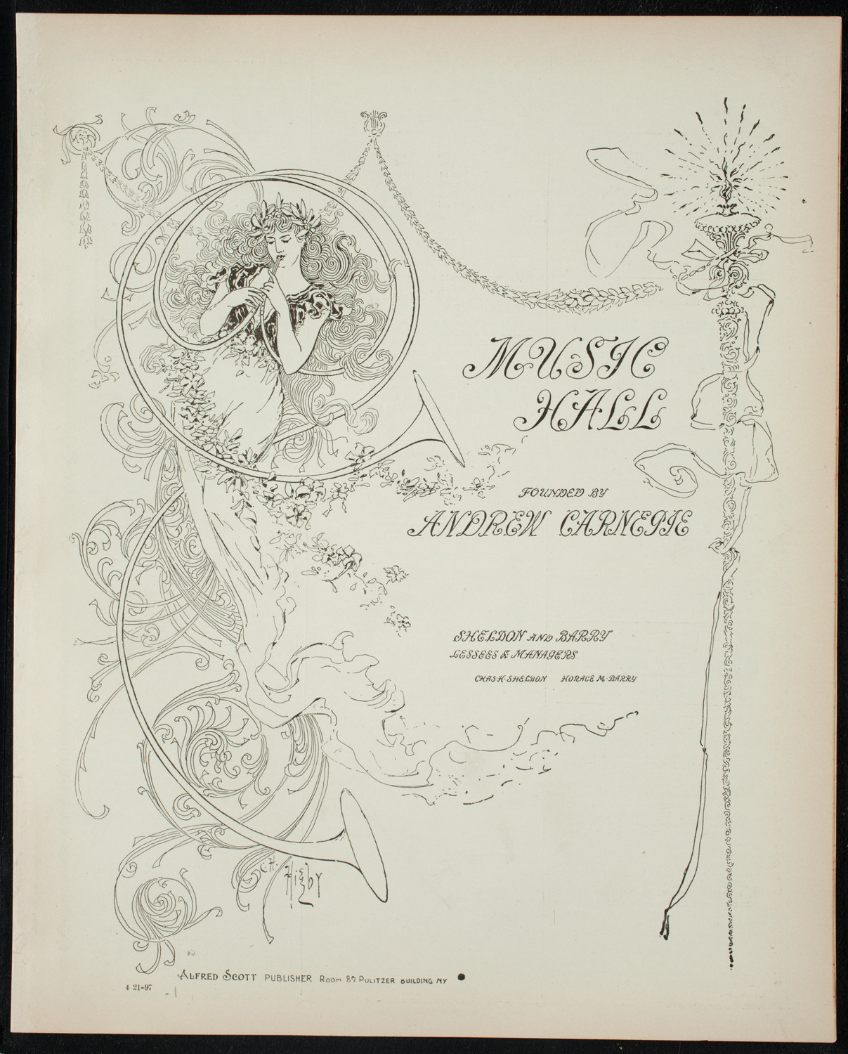 New York Banks' Glee Club, April 21, 1897, program page 1