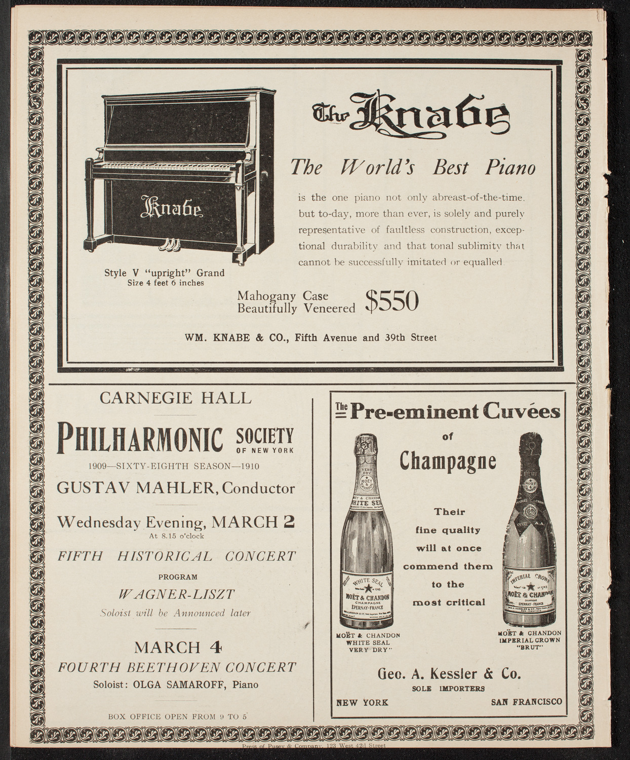 Catholic Oratorio Society, February 20, 1910, program page 12