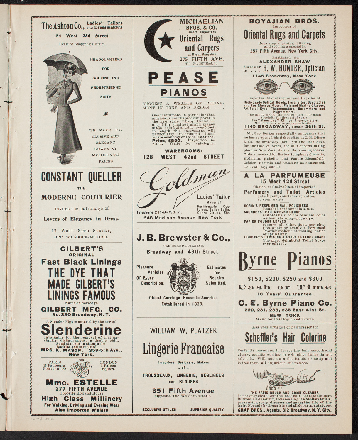 Jan Kubelik, Violin, with Jessie Shay, Piano, December 18, 1901, program page 3