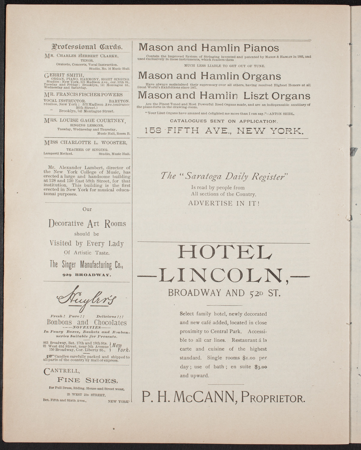 Graduation: College of Pharmacy of the City of New York, May 3, 1892, program page 10