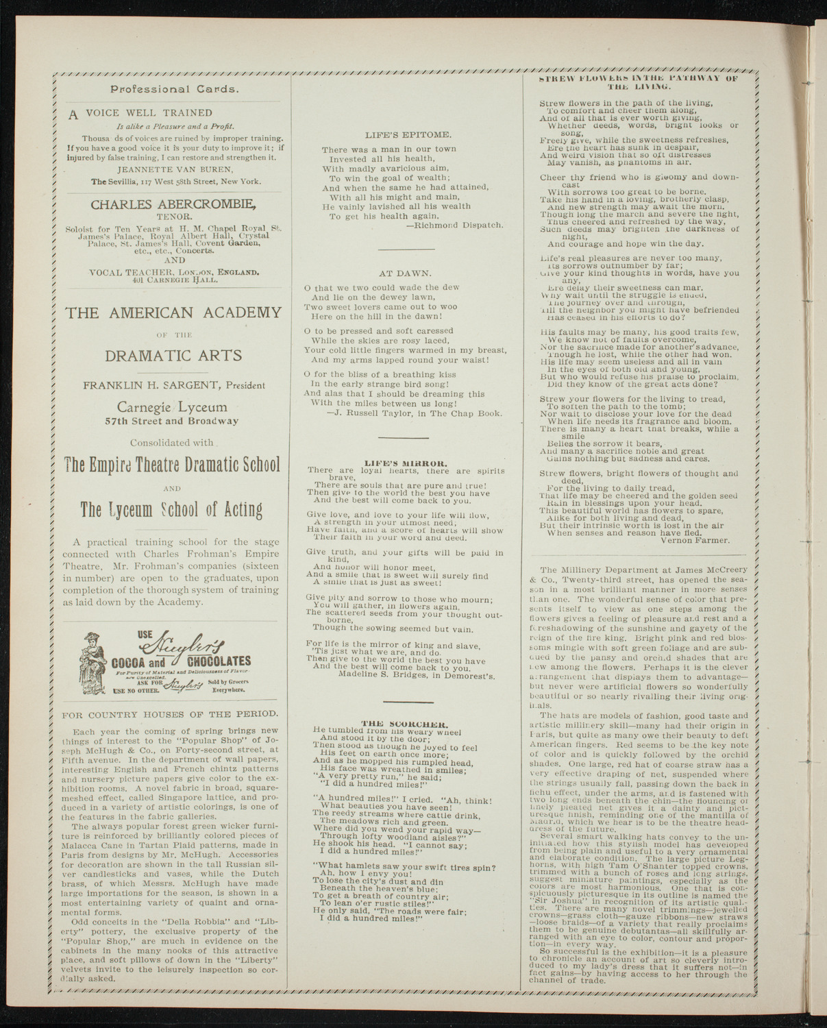 Yale Glee and Banjo Clubs, April 30, 1897, program page 2