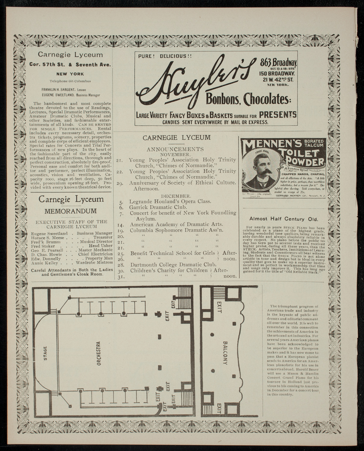 Concert Given by Mme. Gertrude Albrecht, November 20, 1901, program page 4