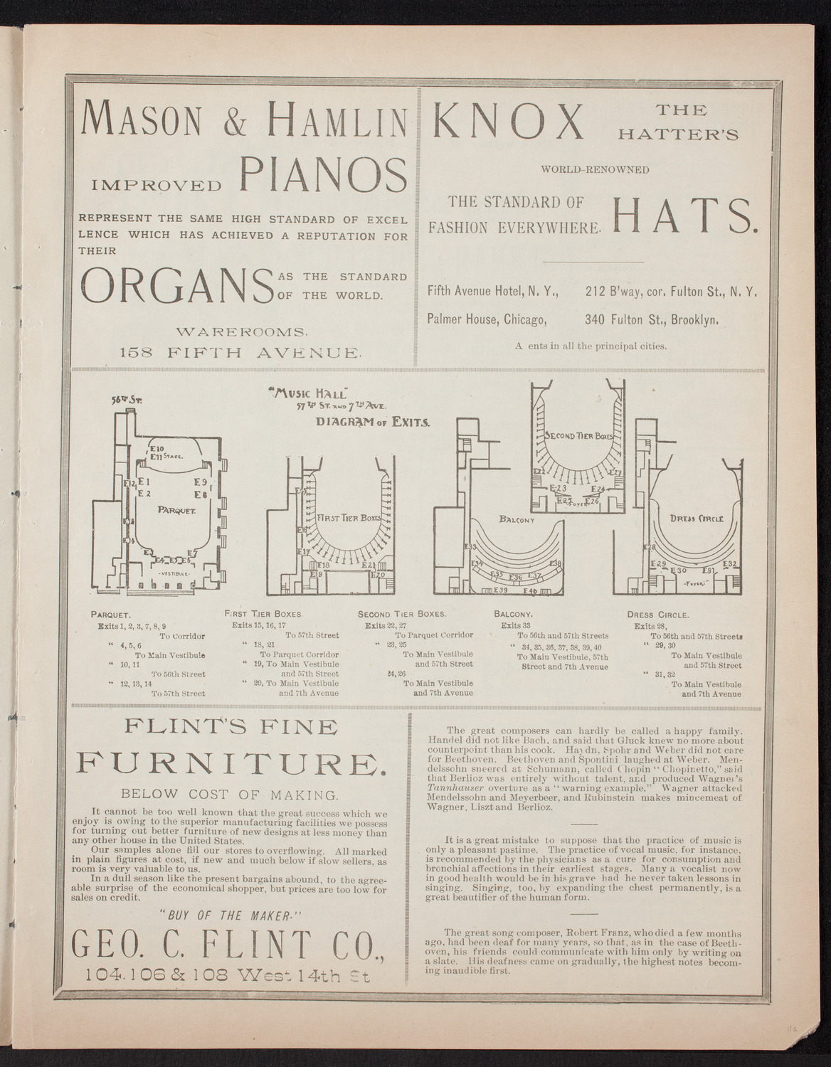 Benefit: German Poliklinik, February 14, 1893, program page 3